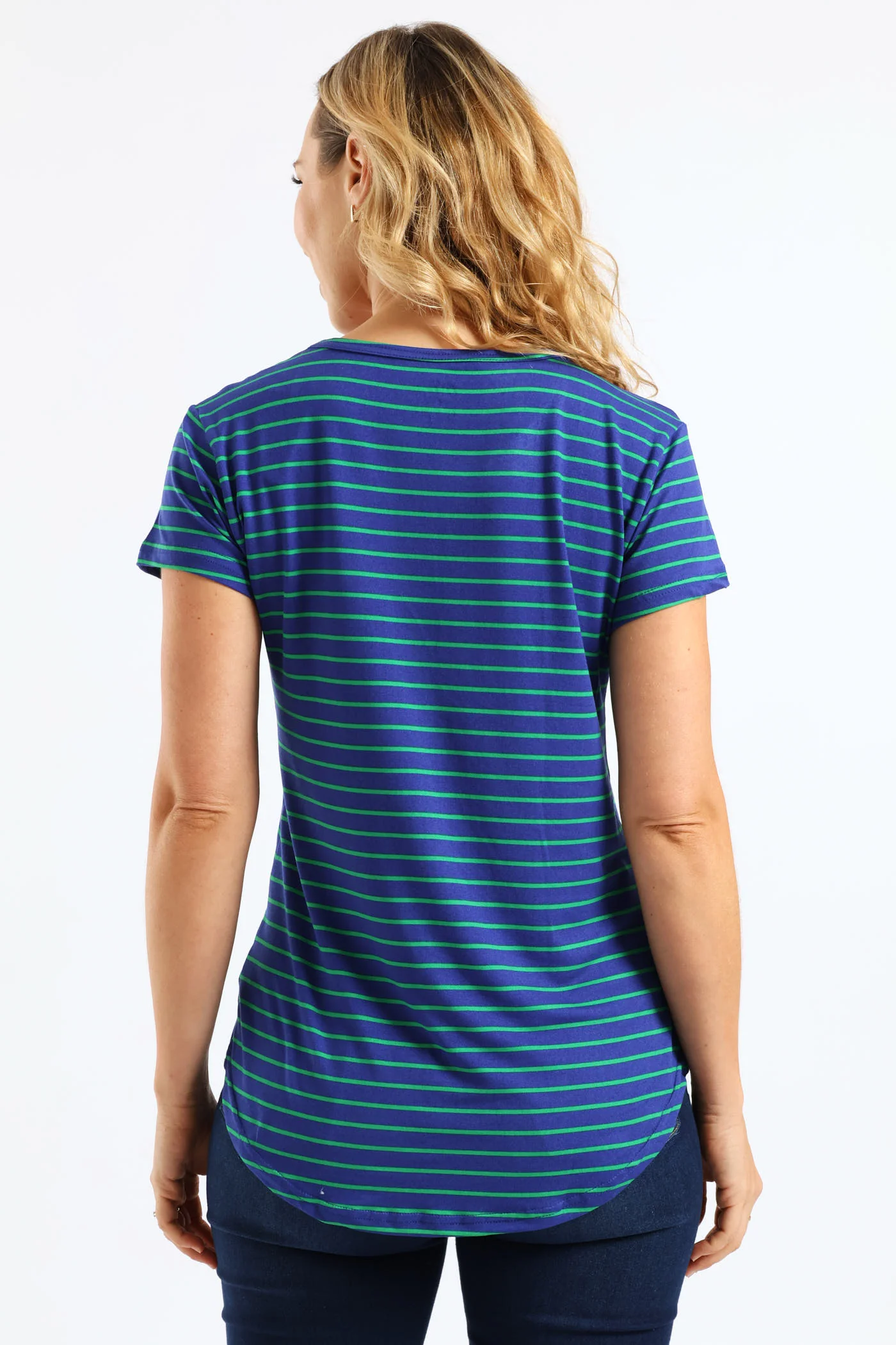 Stripe Pocket Tee - Blue/Green - Image 4