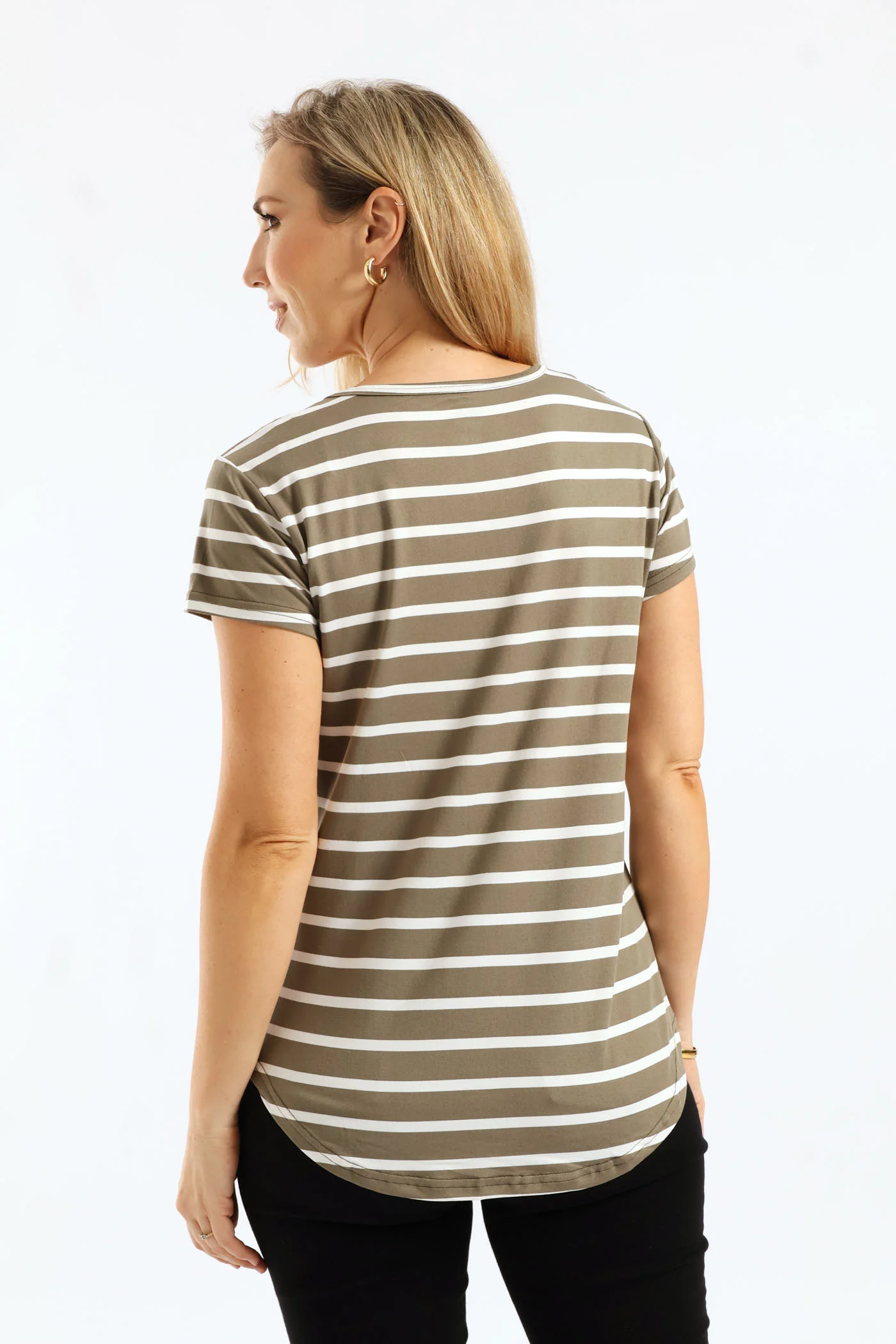 Stripe Pocket Tee - Fatigue/Cream - Image 5