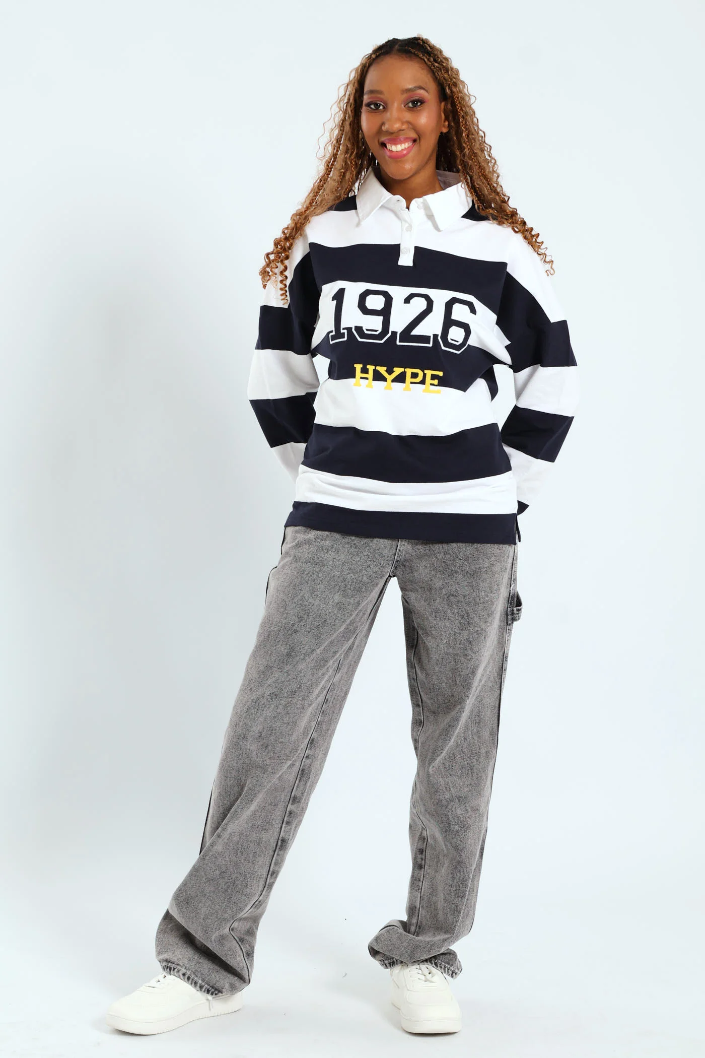 Stripe Rugby Jersey - Navy - Image 2