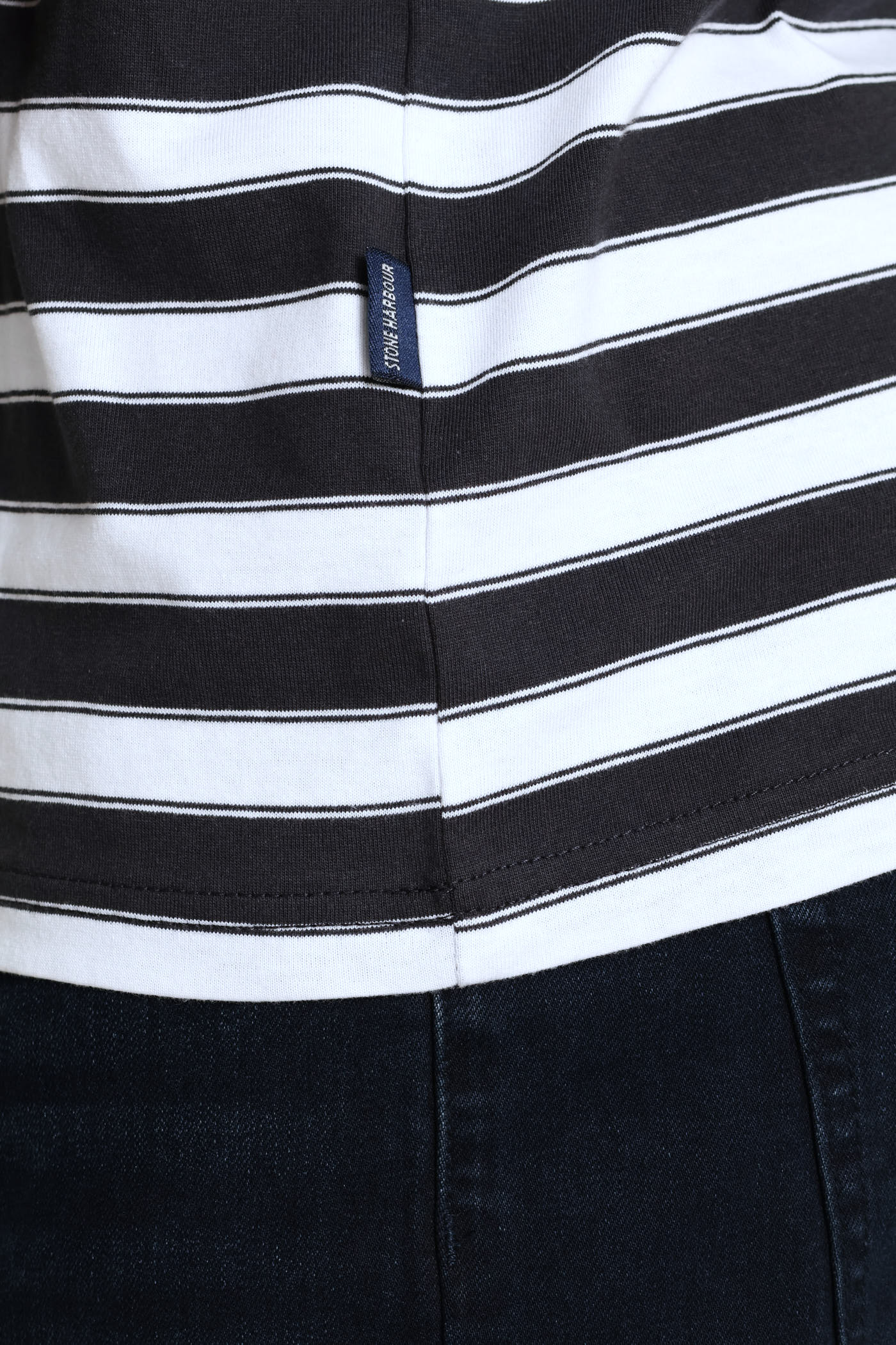 Stripe Tee - Gunmetal/Off White - Image 2