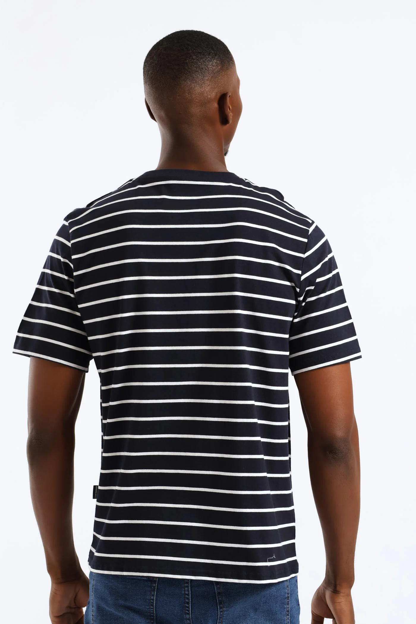 Stripe Tee - Navy - Image 4