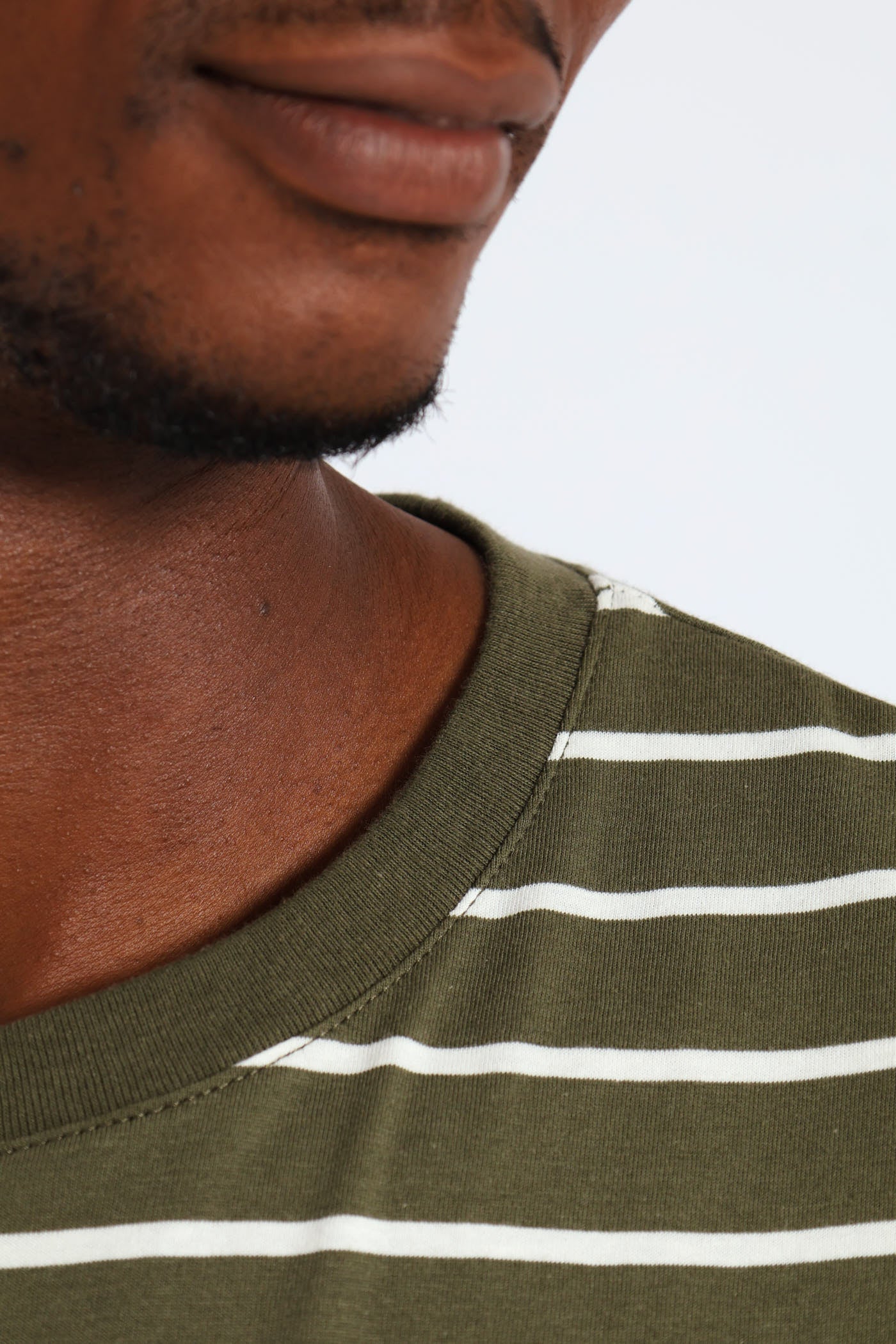 Stripe Tee - Olive - Image 4