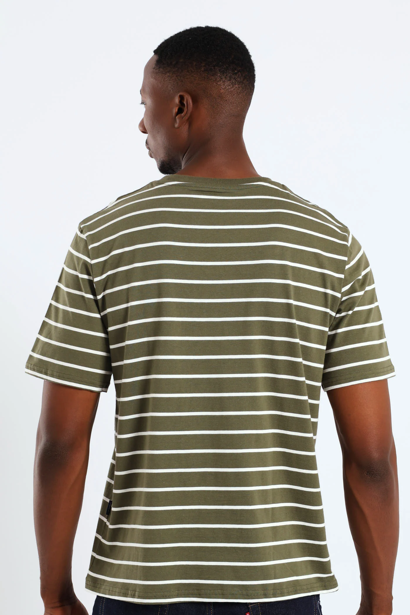 Stripe Tee - Olive - Image 5