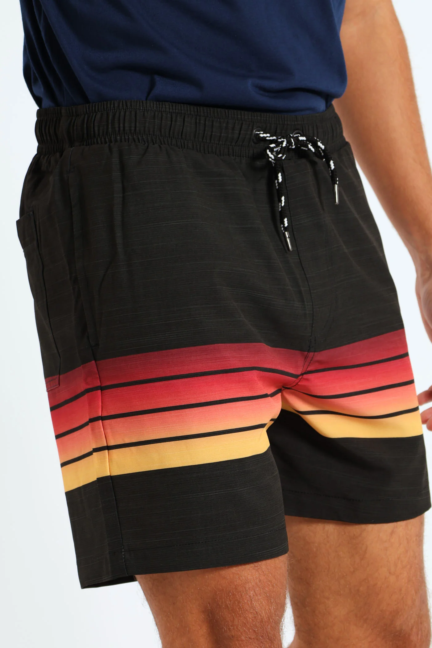 Stripe Volley Shorts - Black - Image 3