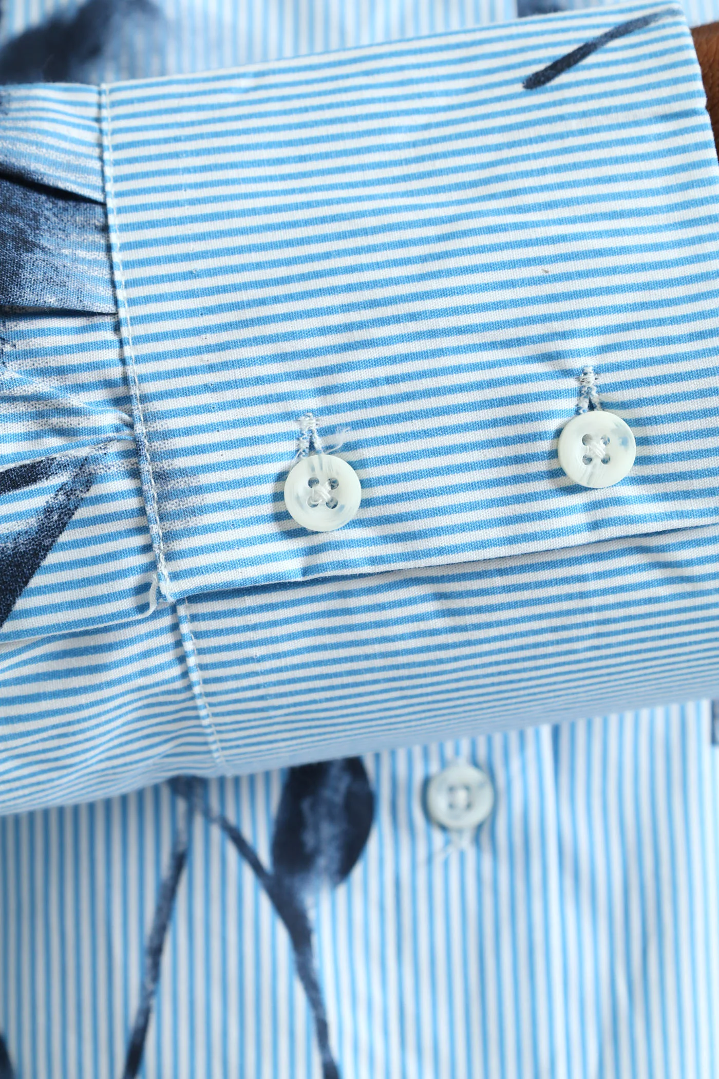Striped Floral Shirt - Blue - Image 3