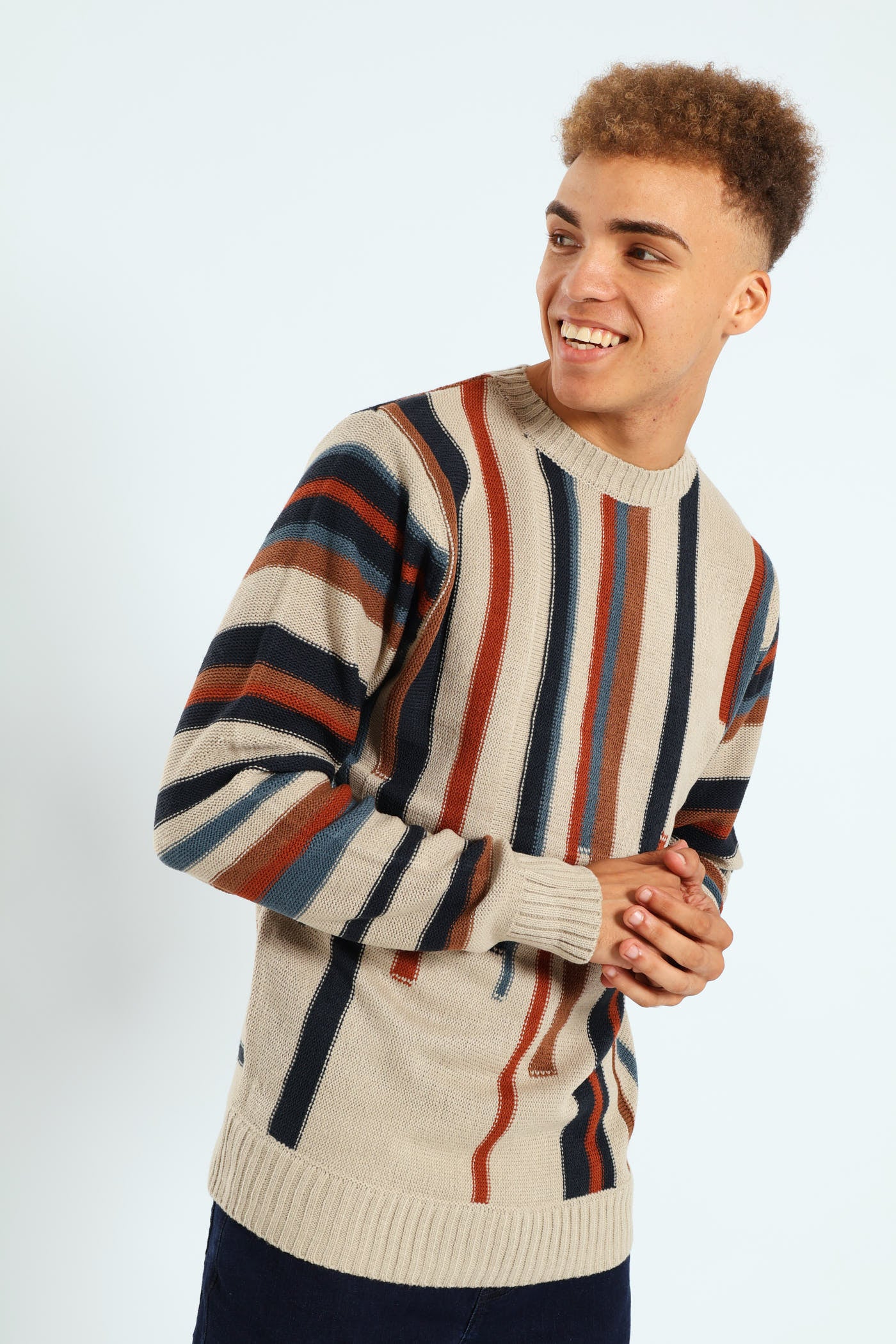 Striped Intarsia Knitwear - Multi - Image 3