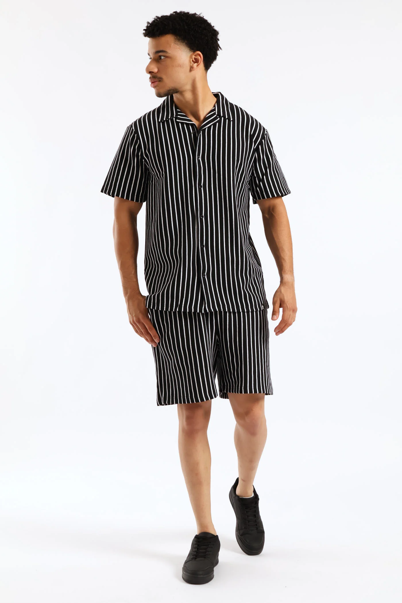 Striped Knit Shirt - Black - Image 2