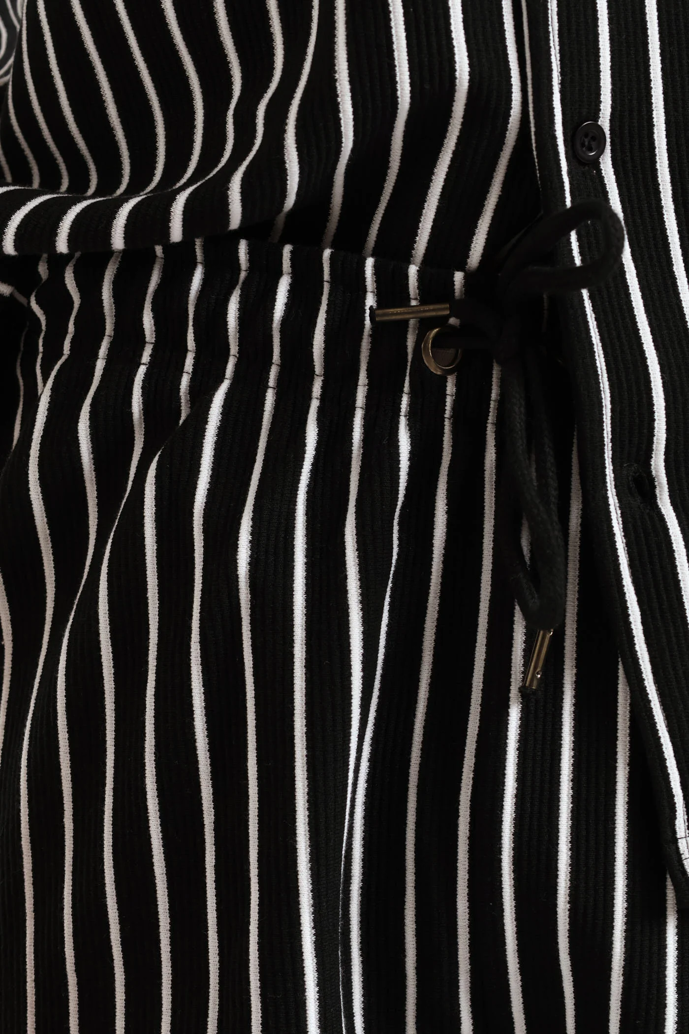 Striped Knit Shorts - Black - Image 5
