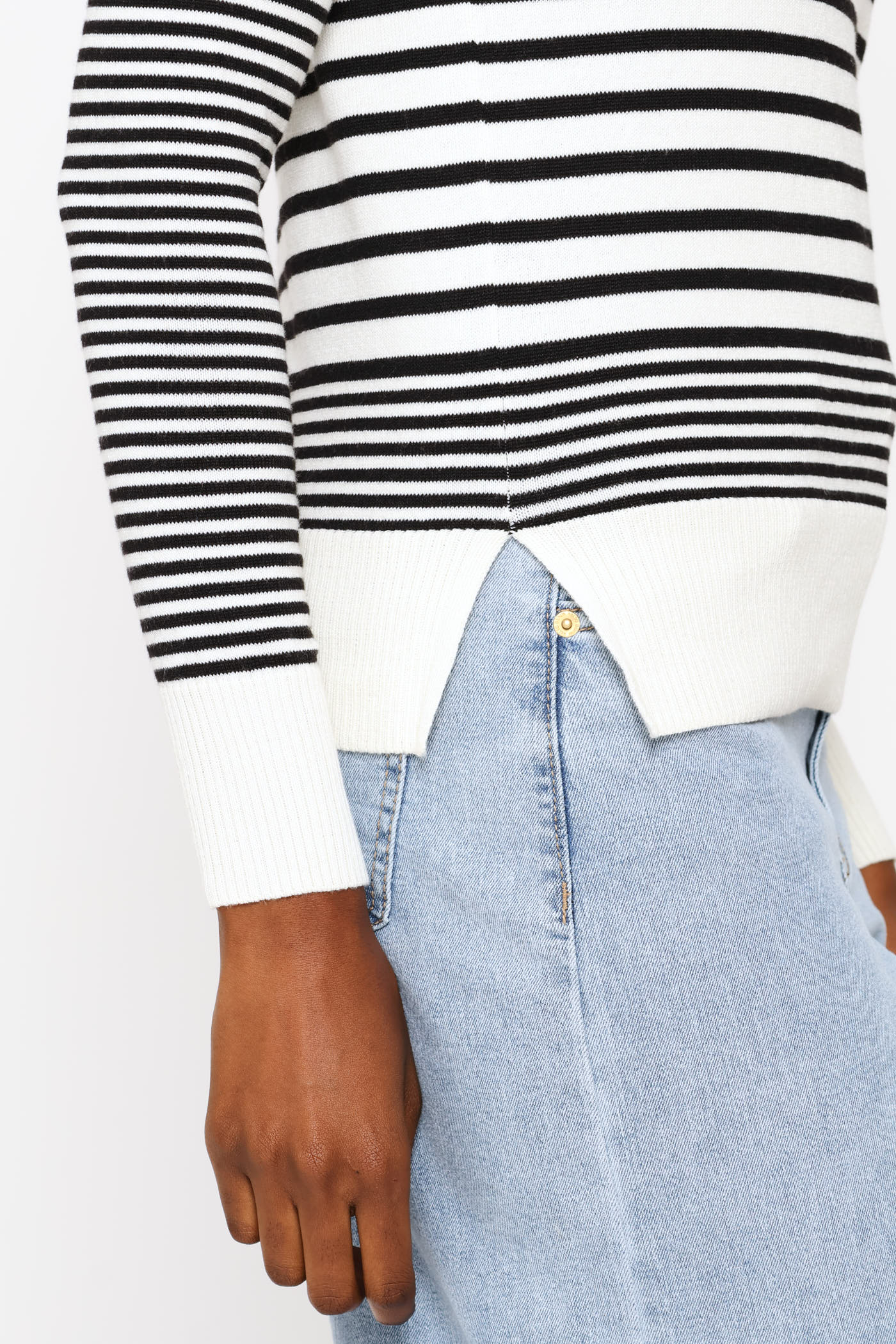 Striped Pullover - Black/Cream - Image 4