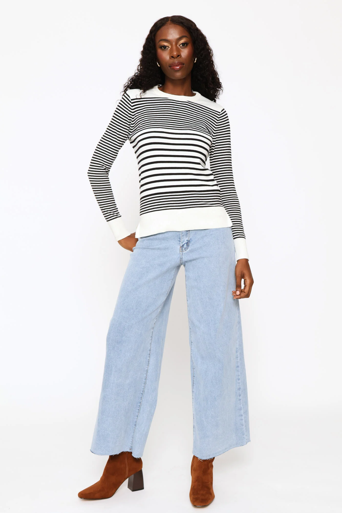 Striped Pullover - Black/Cream - Image 5