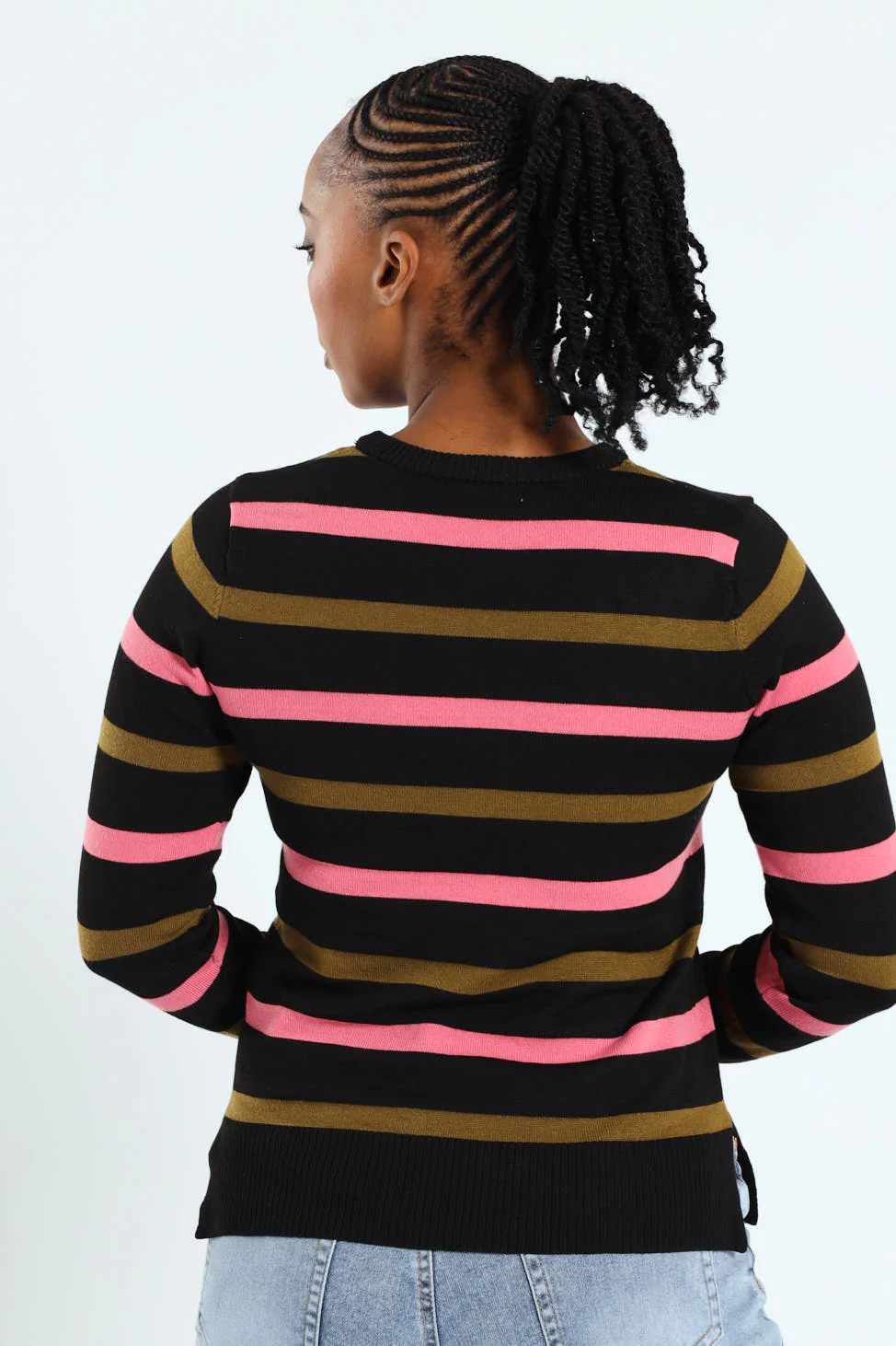 Striped Pullover - Black/Pink - Image 3