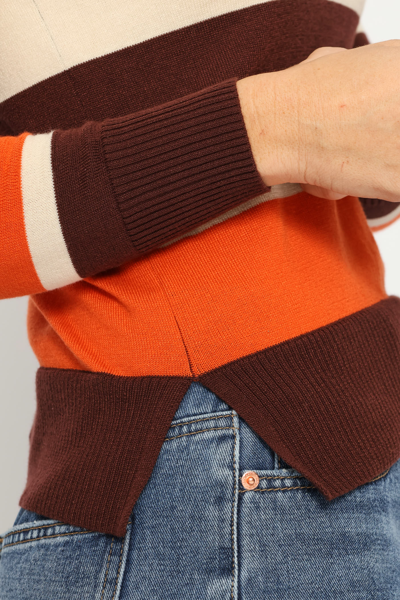 Striped Pullover - Chocolate - Image 4