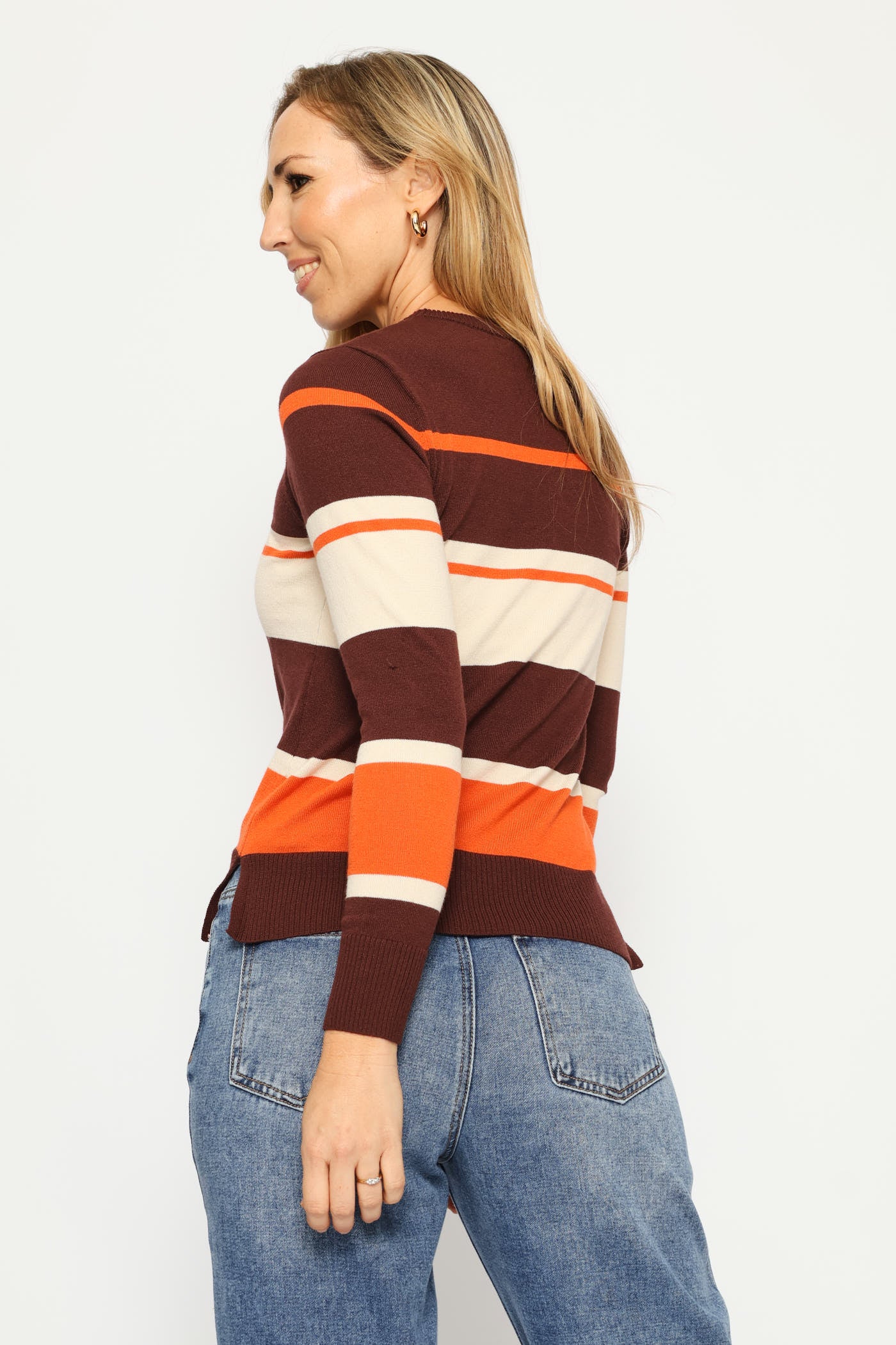 Striped Pullover - Chocolate - Image 5