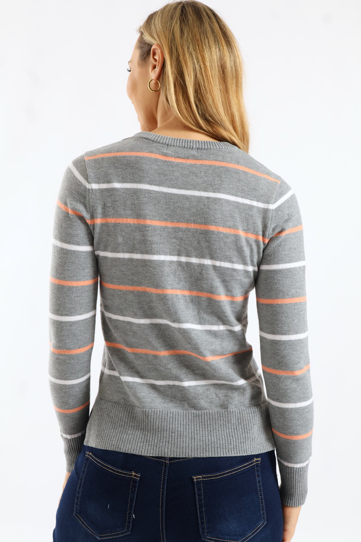 Striped Pullover - Grey - Image 5