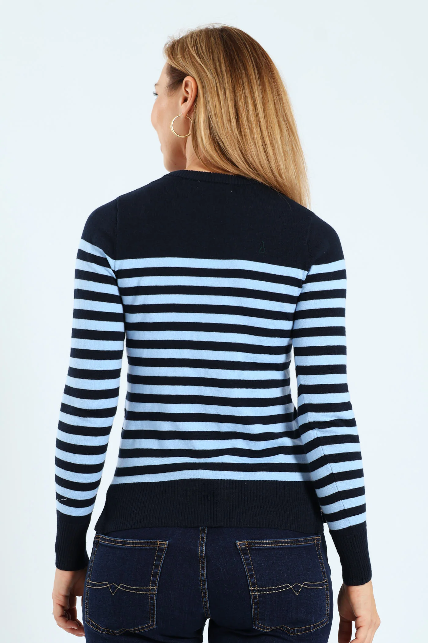 Striped Pullover - Navy/Blue - Image 3