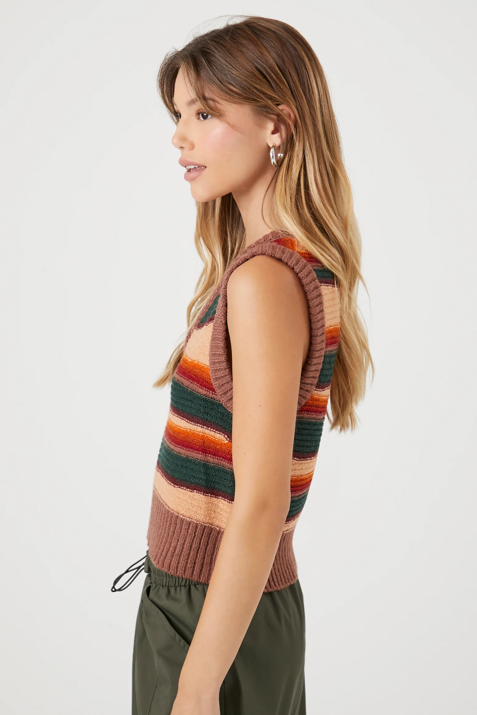 Striped Sweater Vest - Multi - Image 2