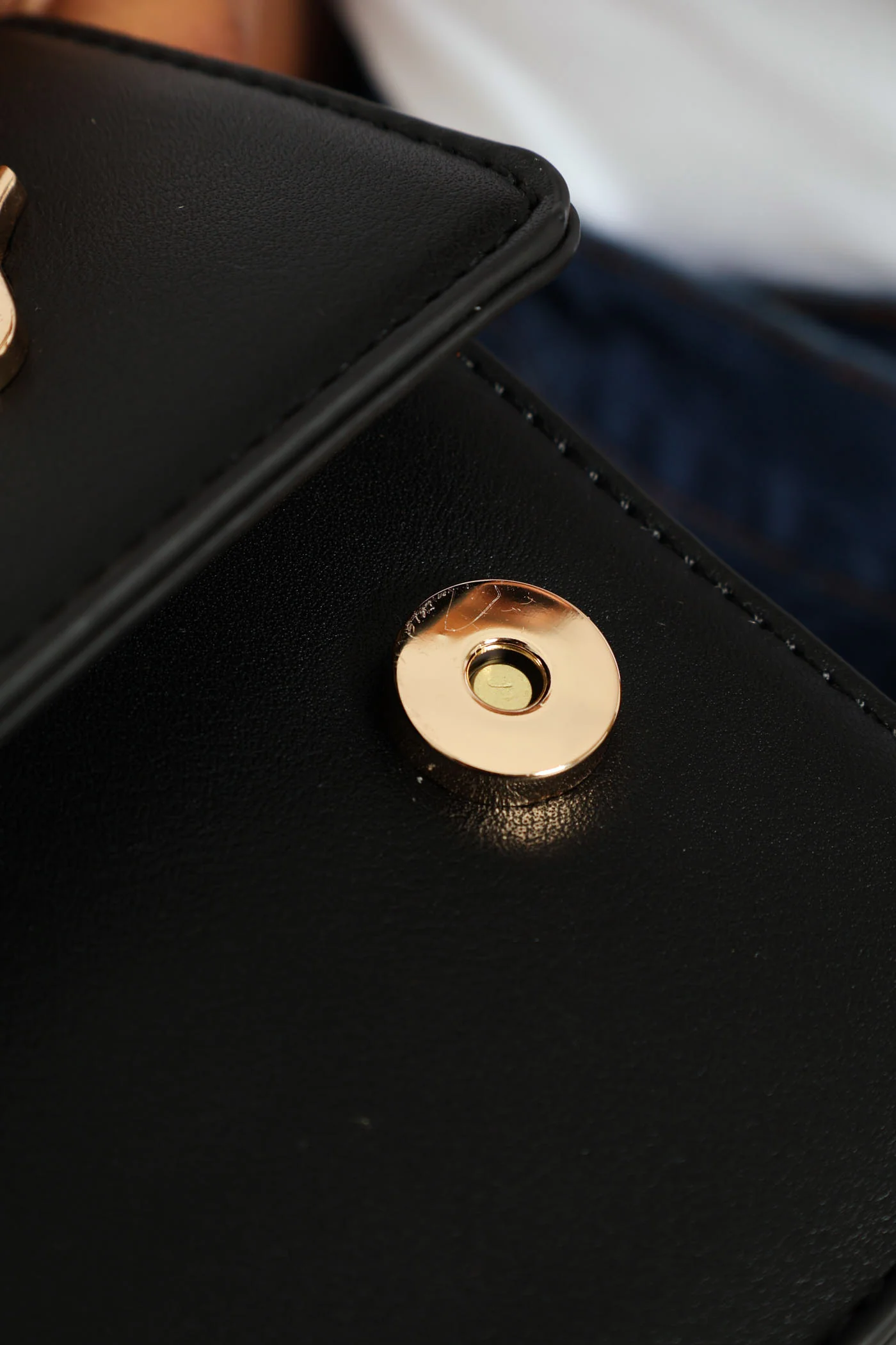 Structured Crossbody Bag - Black - Image 10