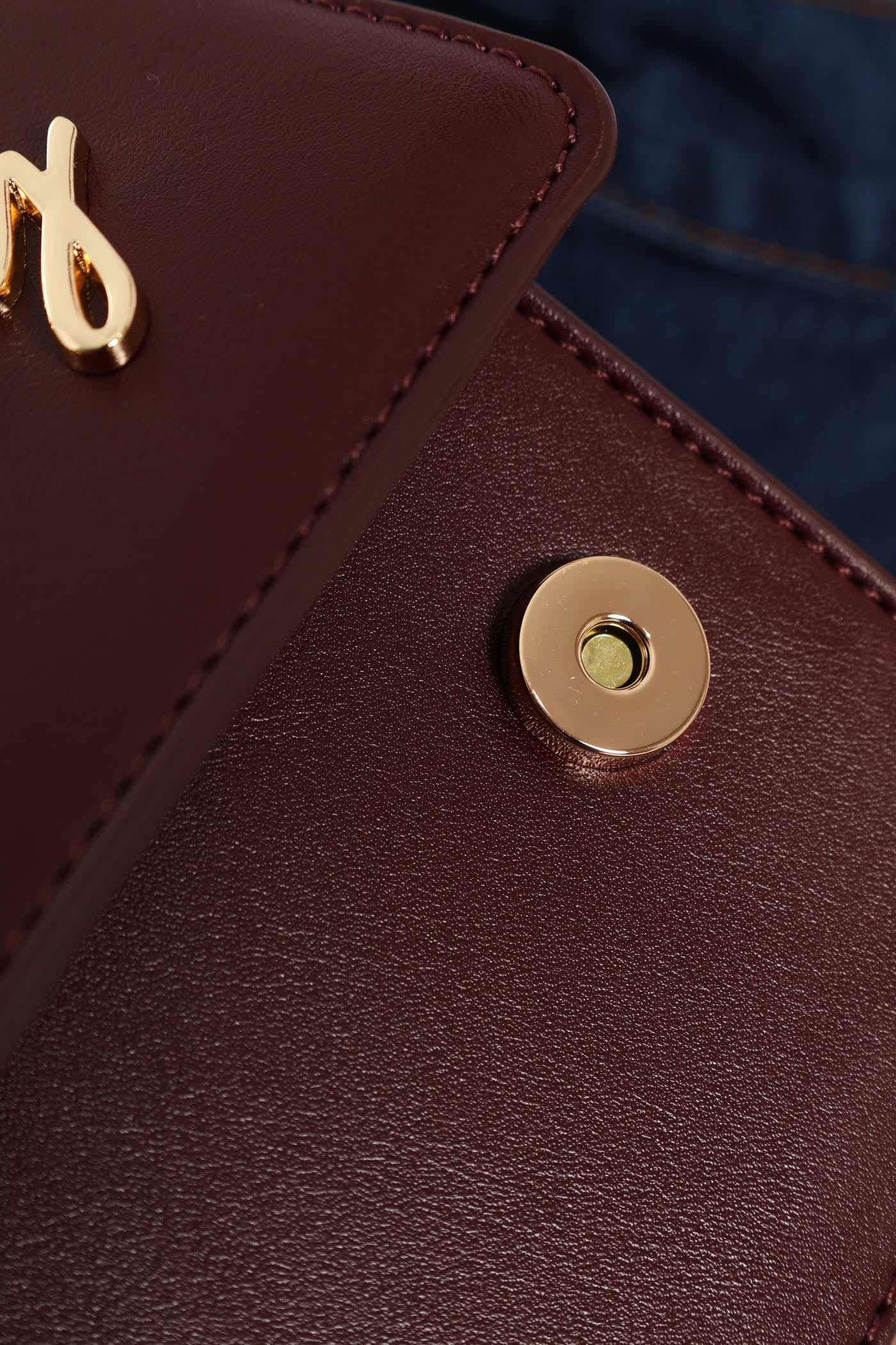 Structured Crossbody Bag - Burgundy - Image 4
