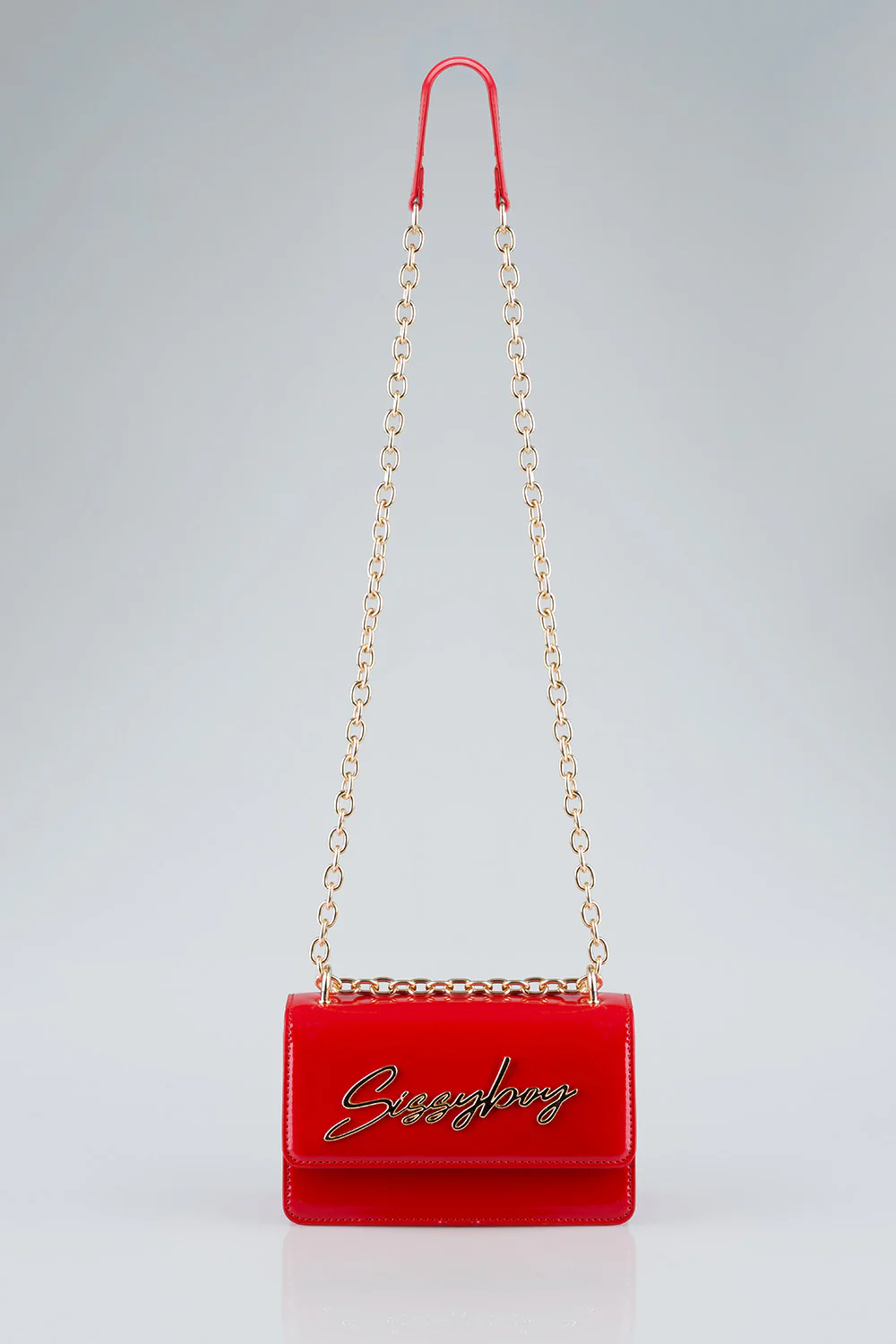 Structured Crossbody Bag - Red - Image 3