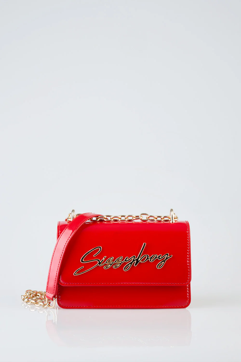 Structured Crossbody Bag - Red - Image 6
