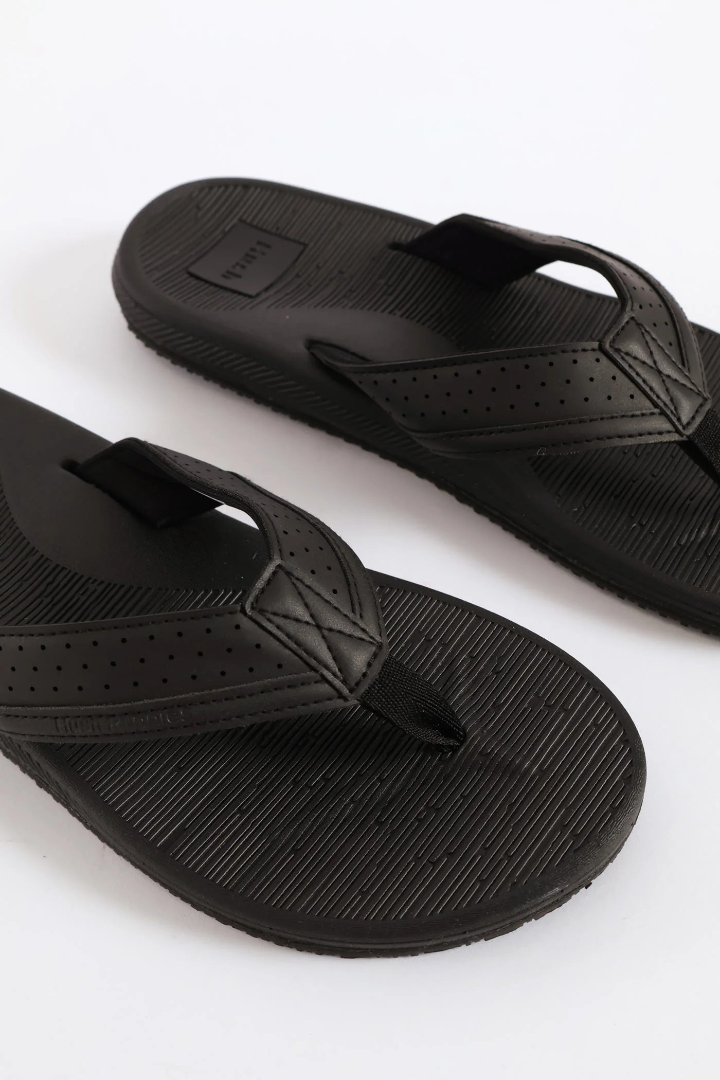 Strut Wide Vamp Sandal - Black - Image 2