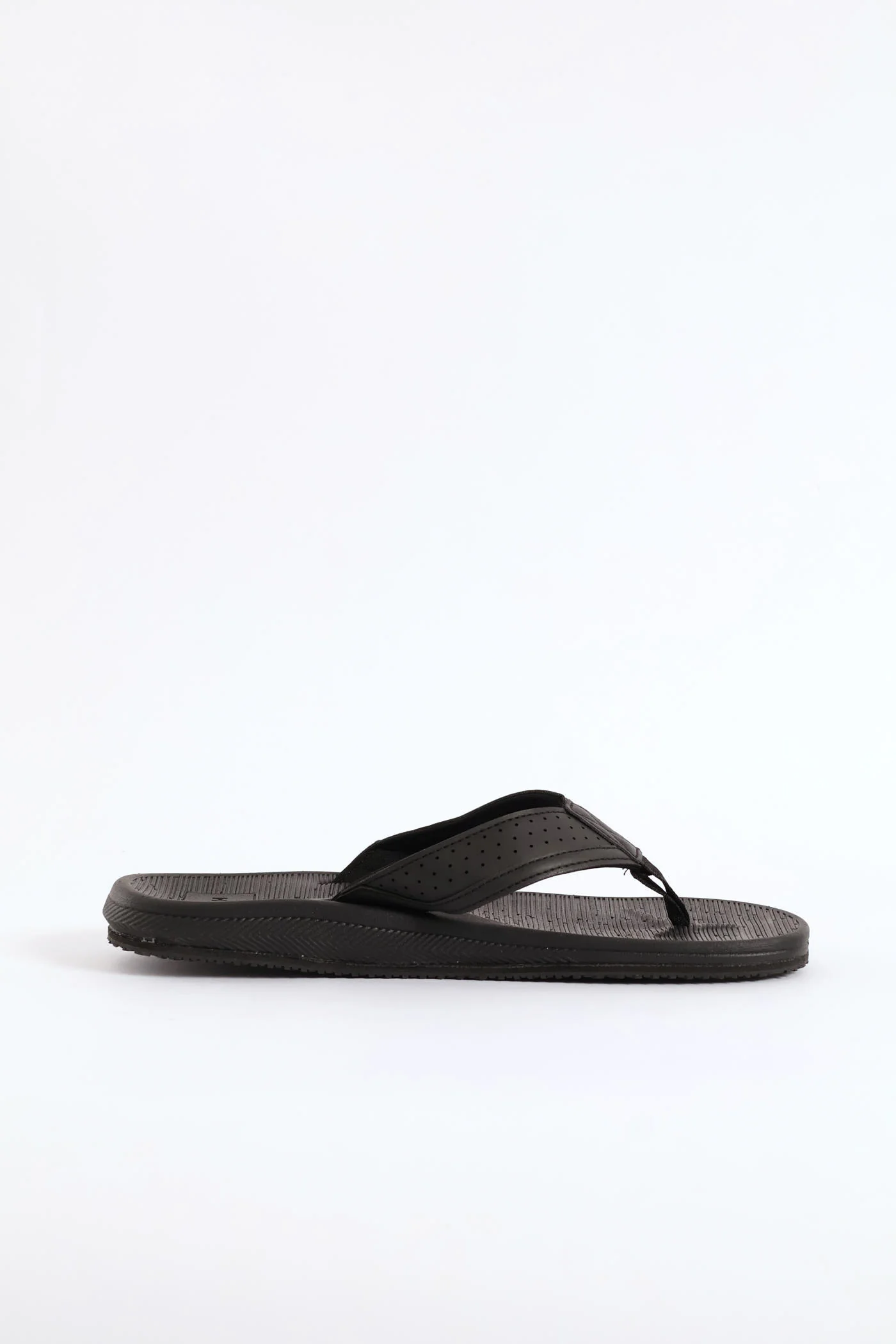 Strut Wide Vamp Sandal - Black - Image 3