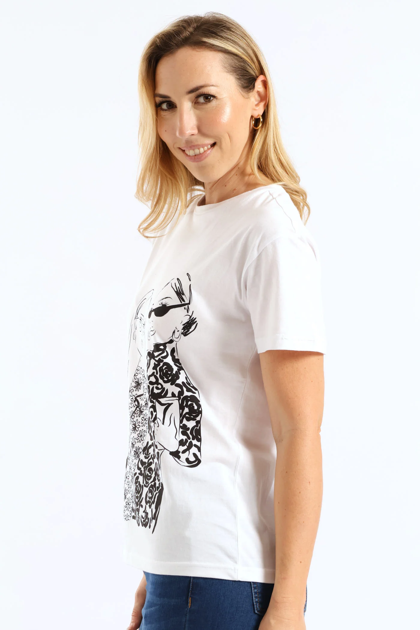 Stylish Ladies Tee - White - Image 3