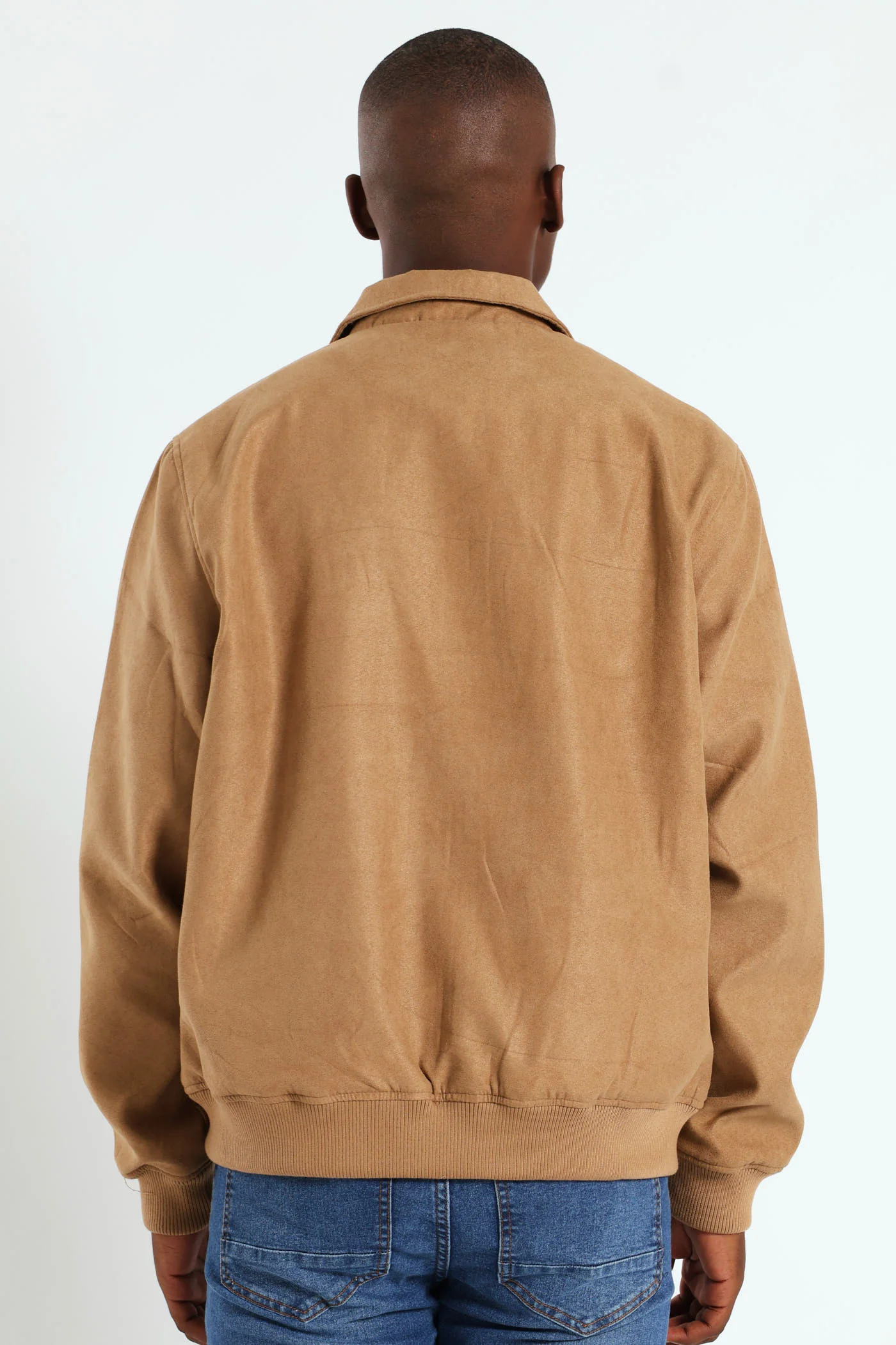 Suede Emroidery Baseball Jacket - Camel - Image 2
