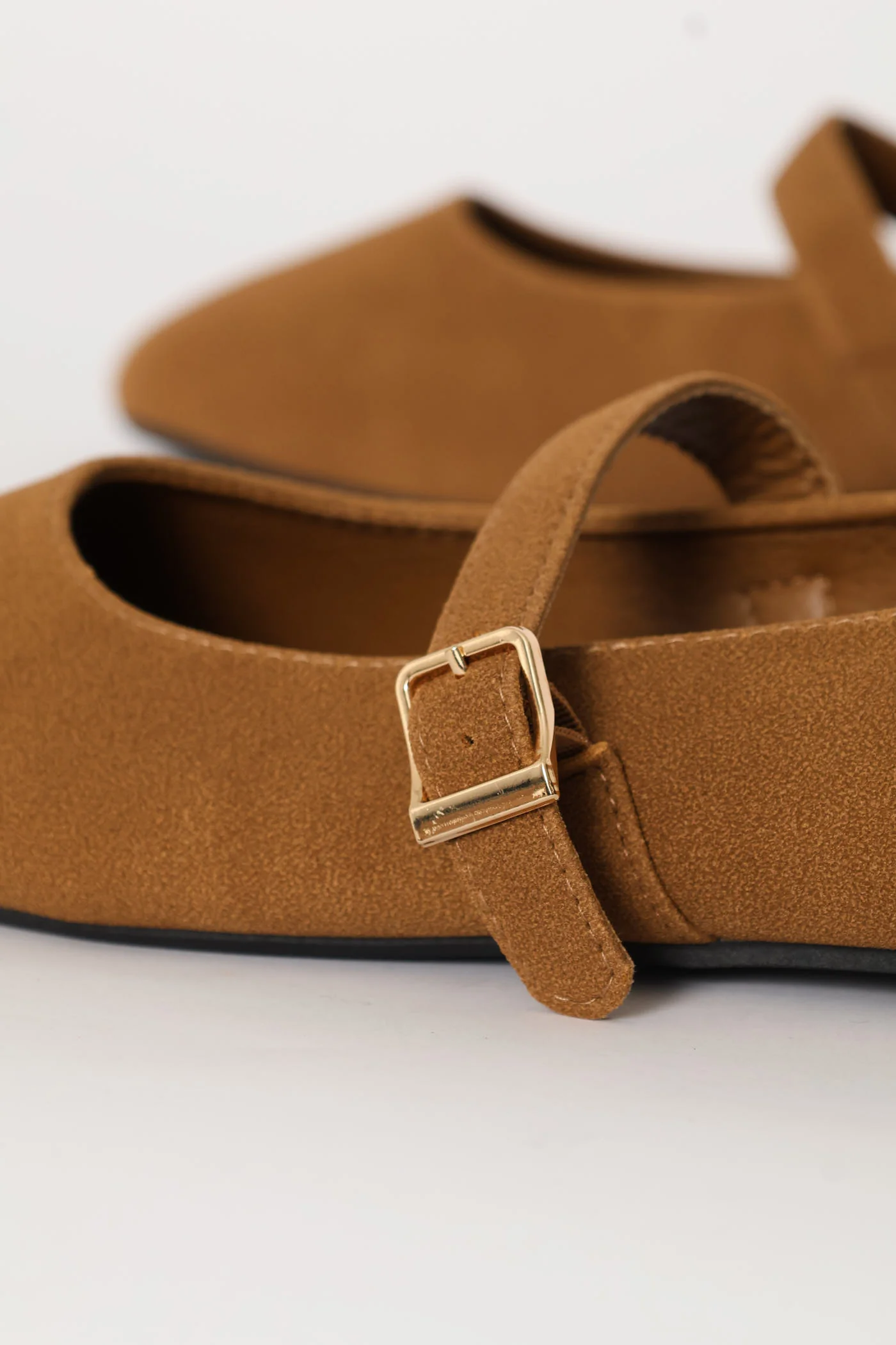 Suede Mary Jane Pump - Tan - Image 5