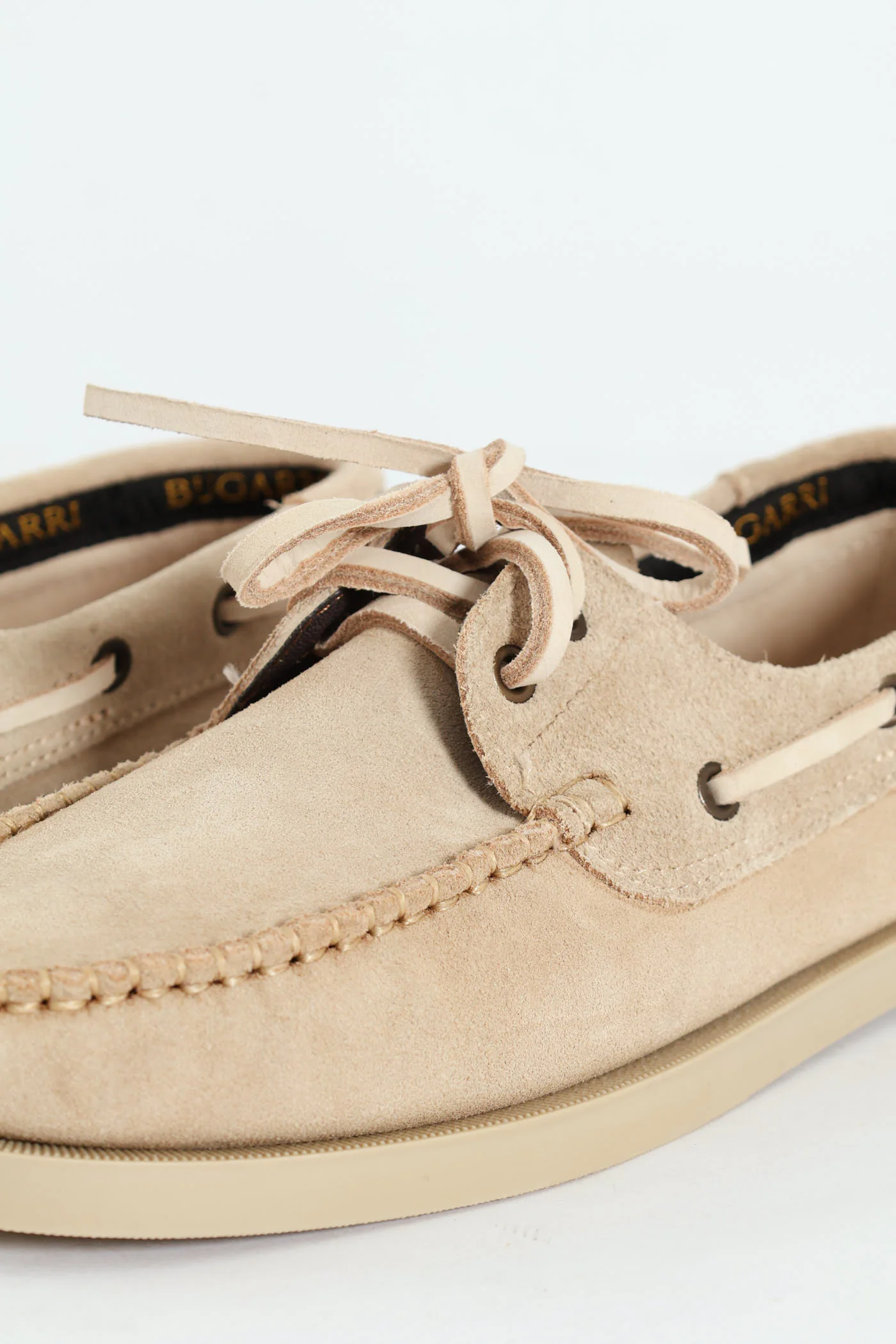 Suede Mono Boat Shoe - Stone - Image 5