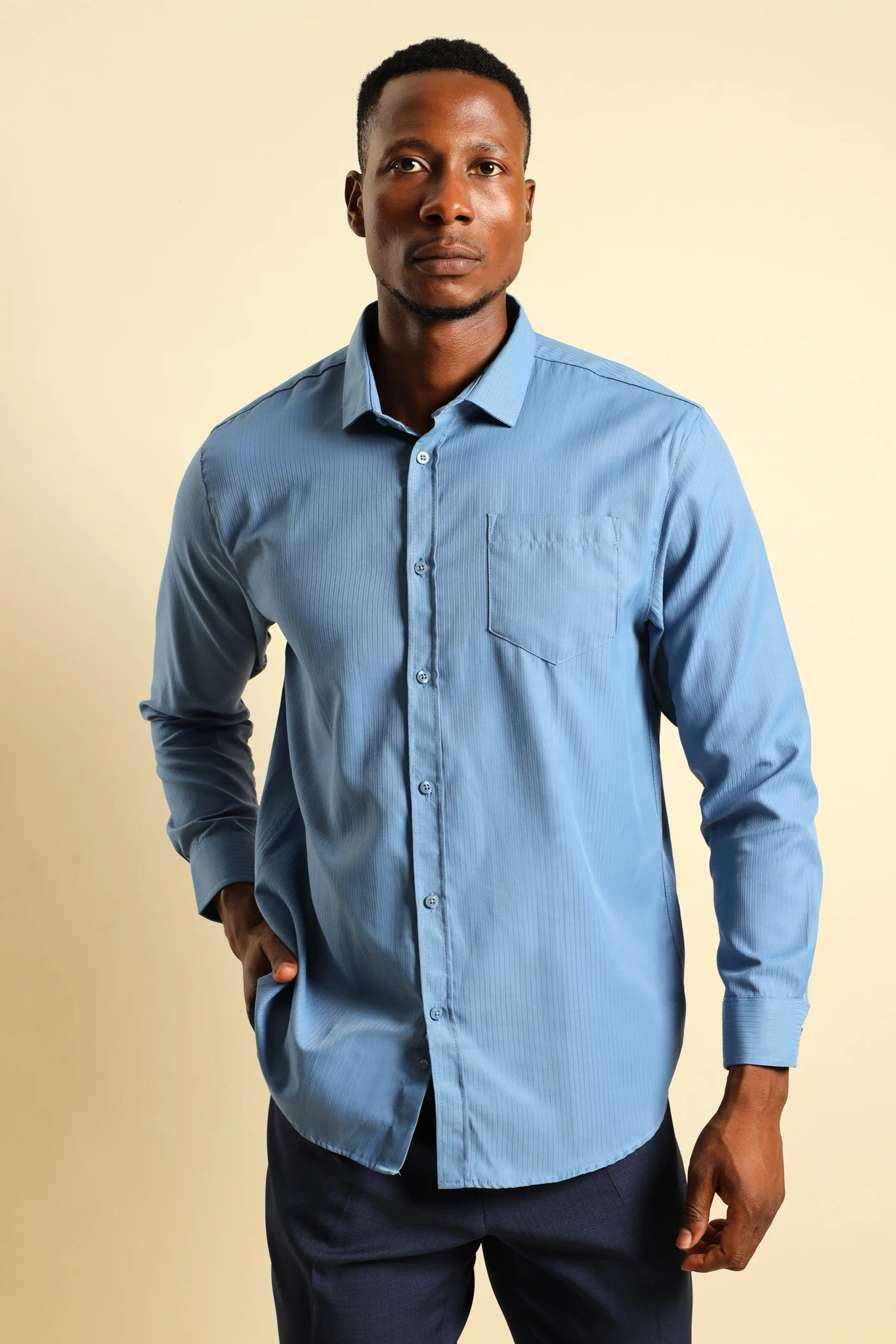 Summer Dobby Shirt - Airforce - Image 2