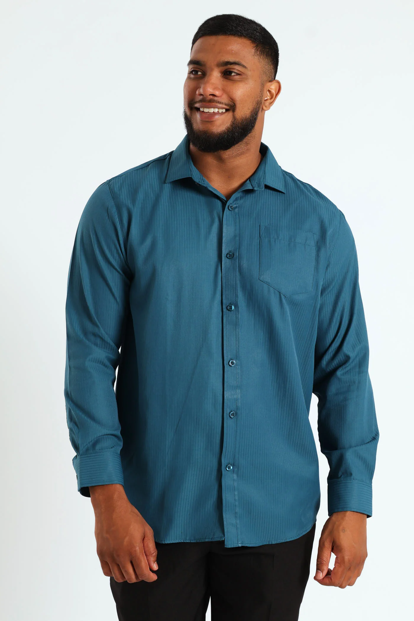 Summer Dobby Shirt - Teal - Image 2