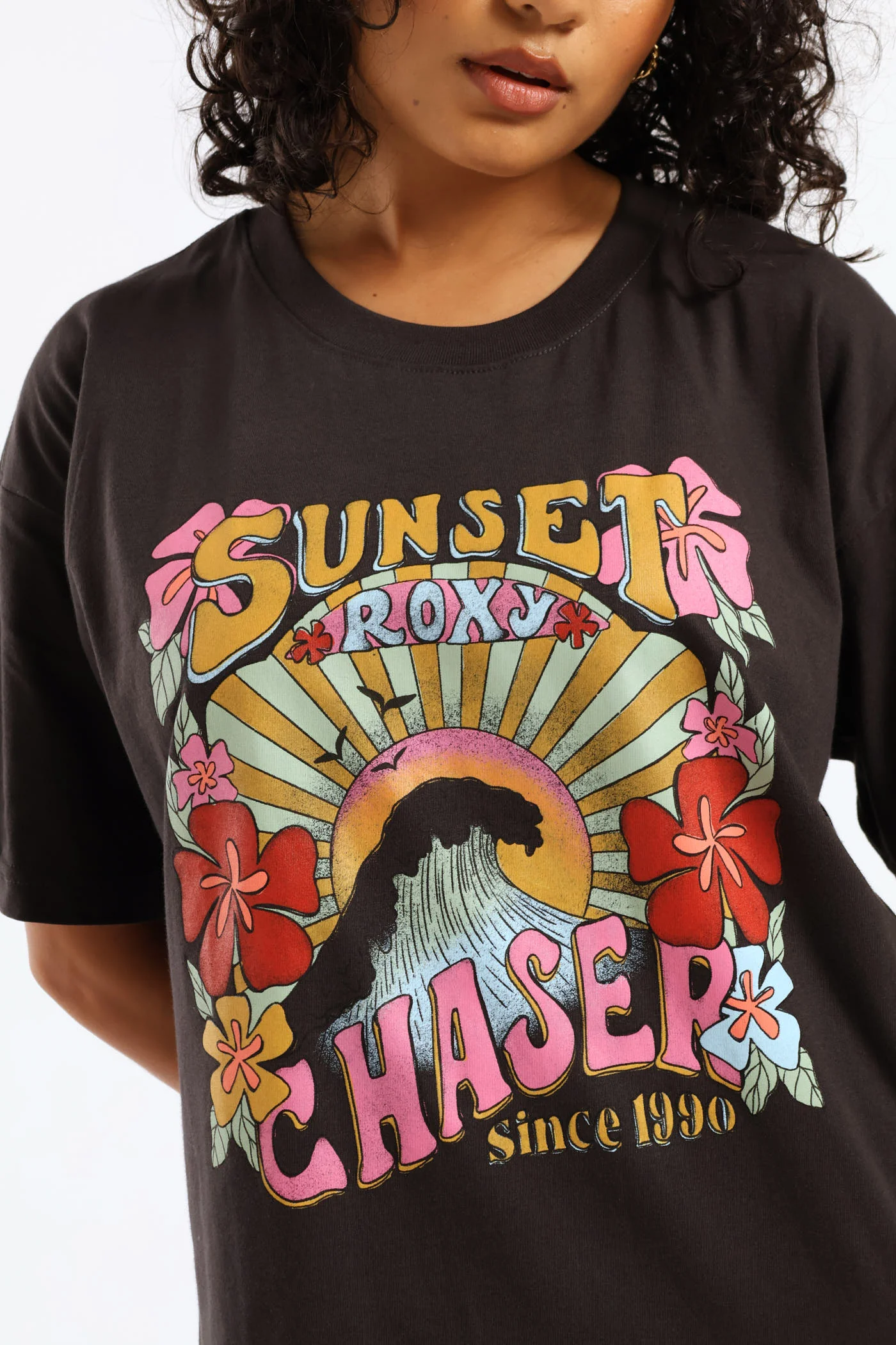 Sunny Oversize Stonewash Tee - Black - Image 2