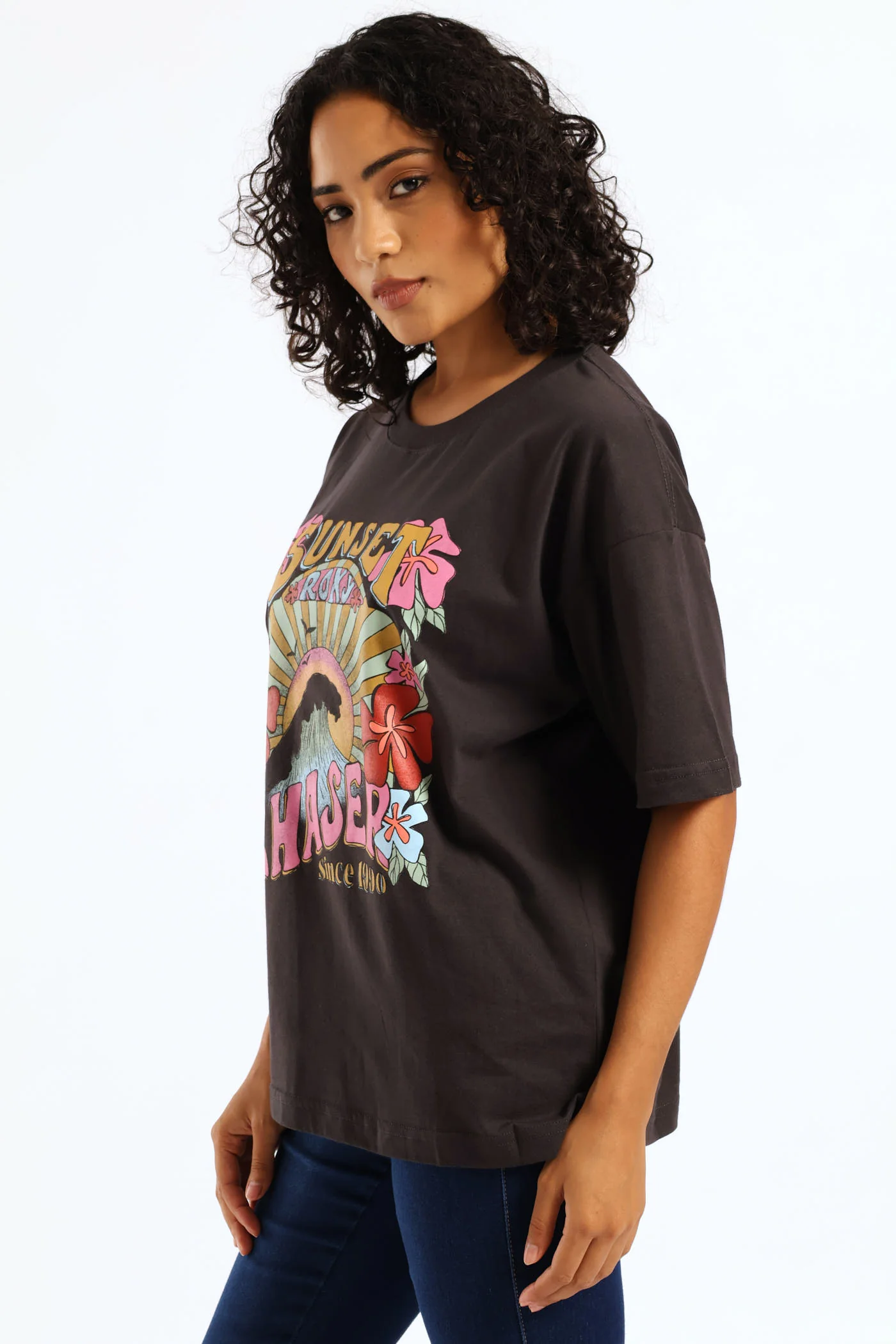 Sunny Oversize Stonewash Tee - Black - Image 4