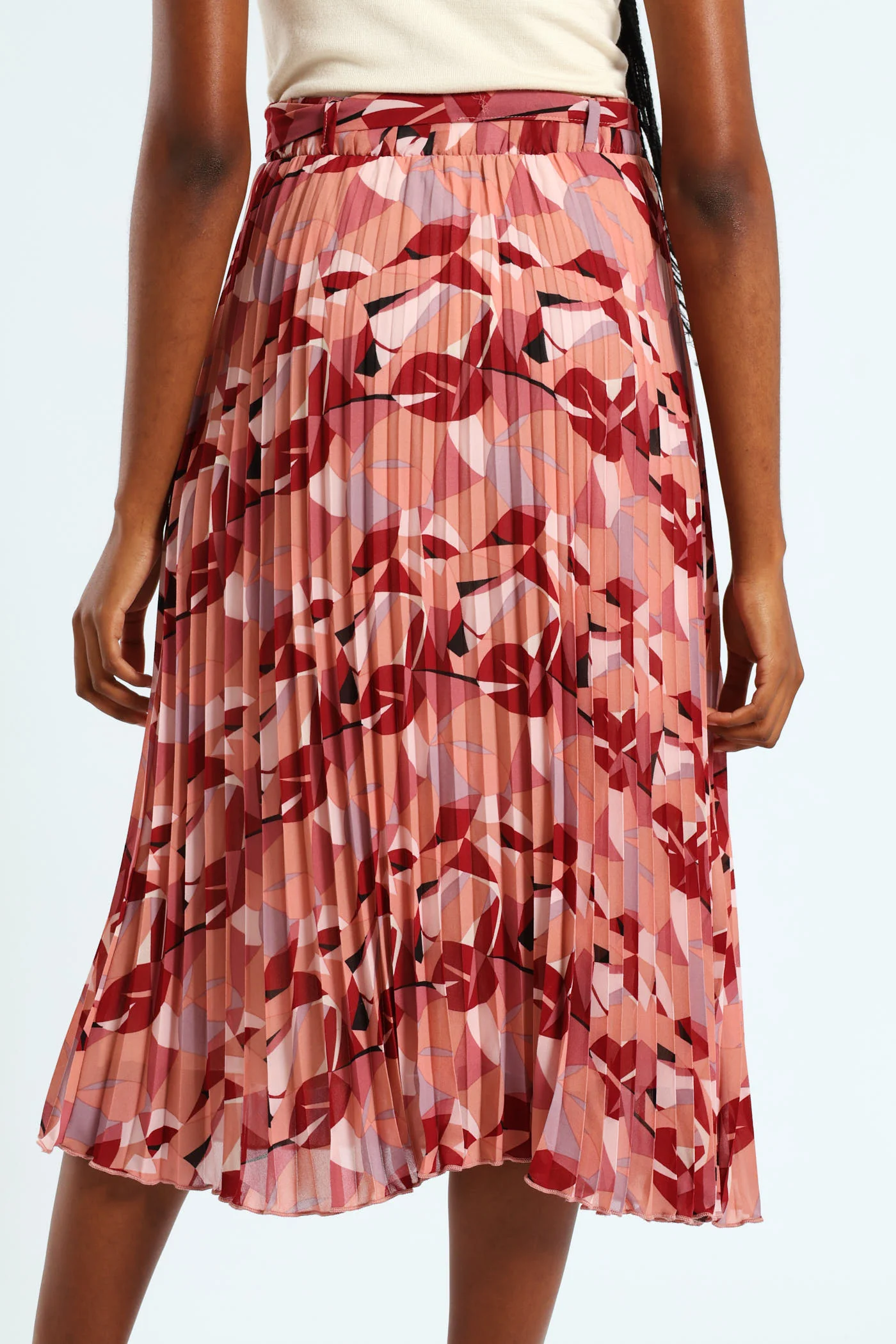 Sunray Geo Pleated Midi Skirt - Image 3