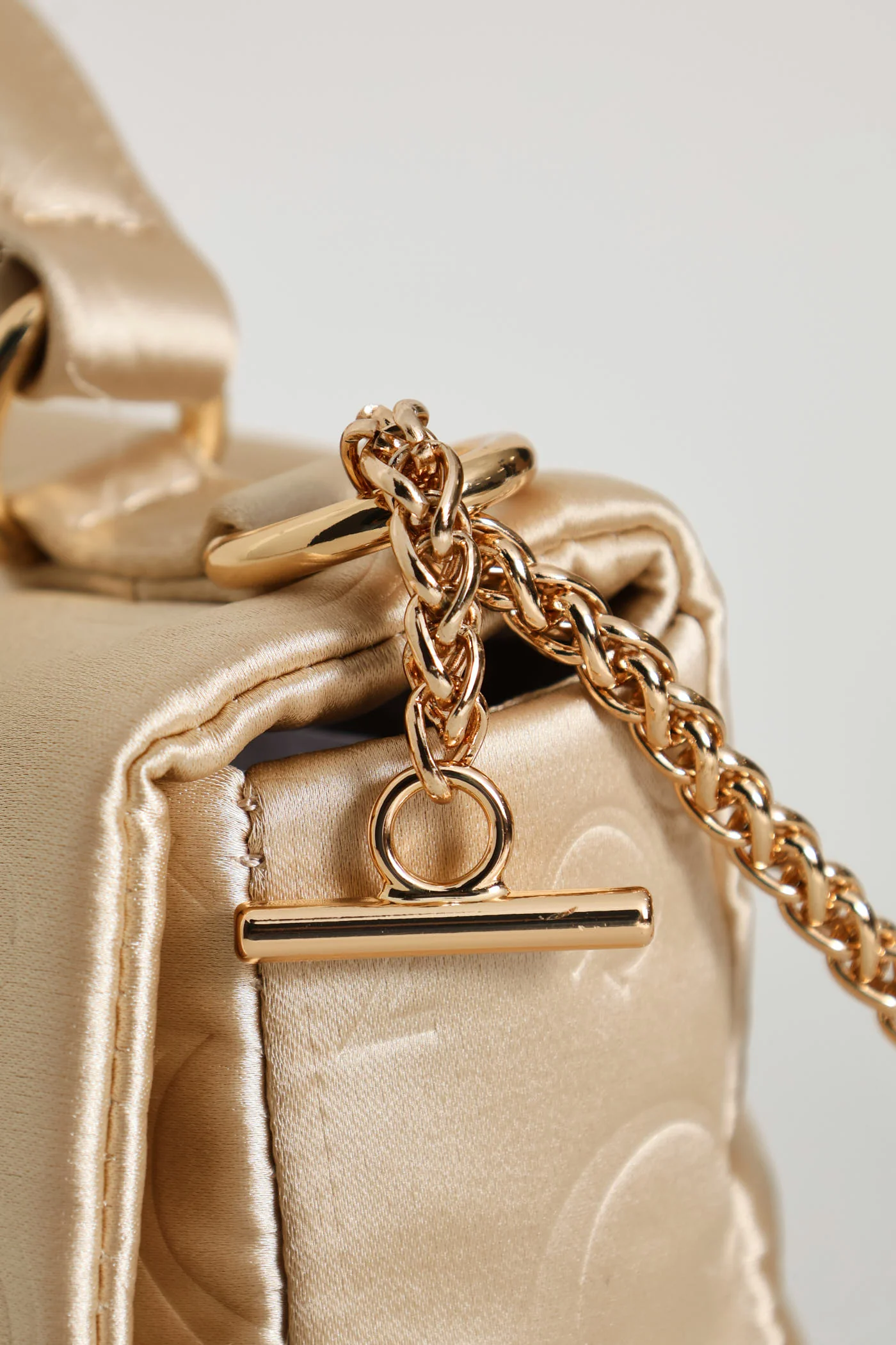 Sunset Boulevard Top Handle Crossbody Bag - Champagne - Image 7