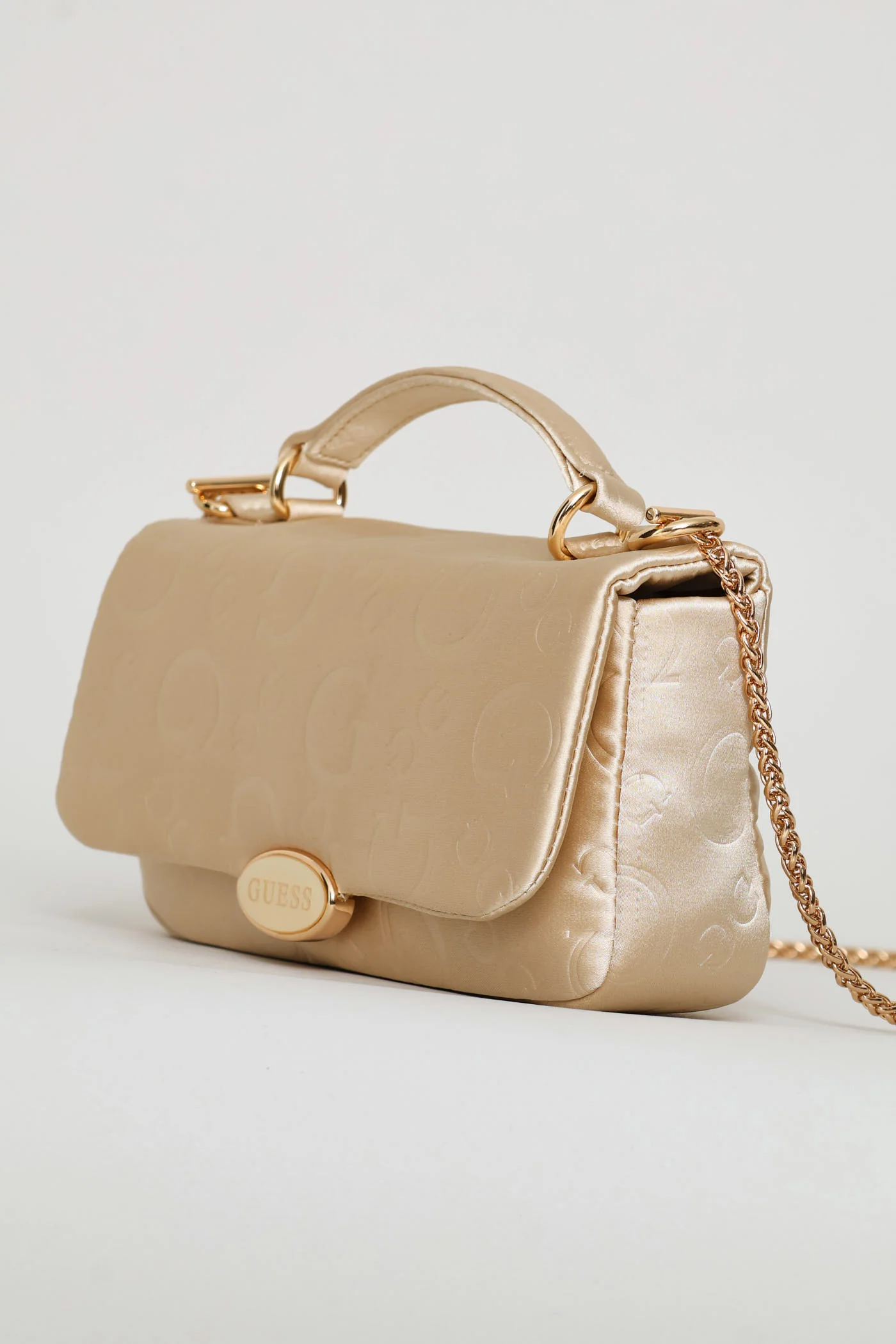Sunset Boulevard Top Handle Crossbody Bag - Champagne - Image 8