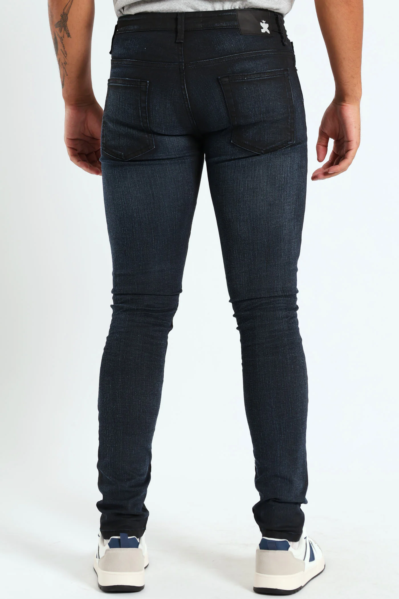 Super Skinny Wax Denim - Blue/Black - Image 3