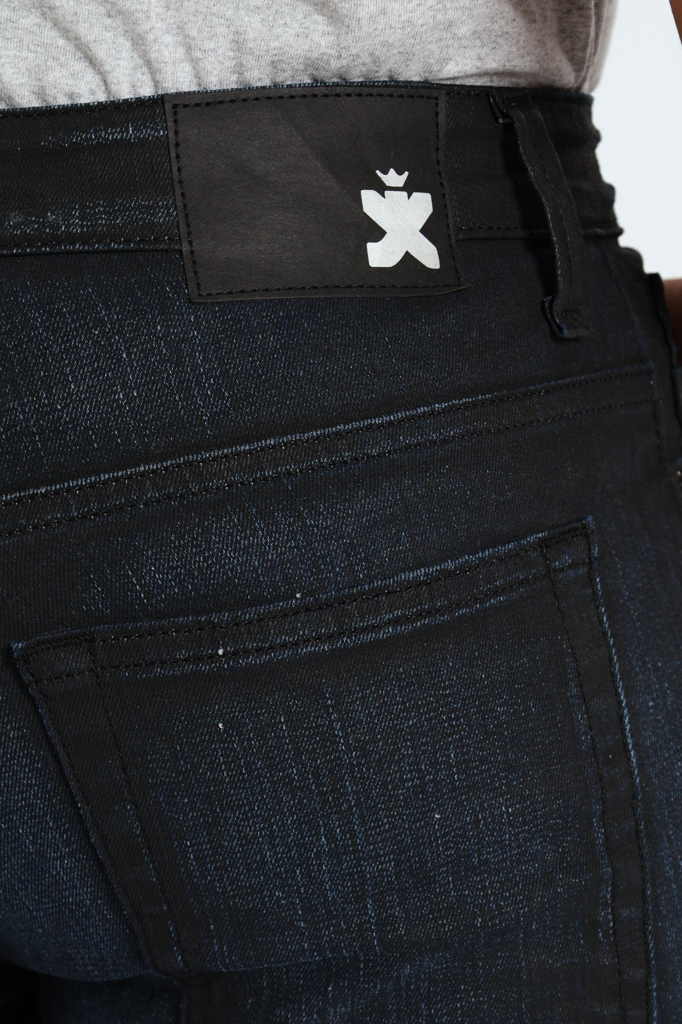 Super Skinny Wax Denim - Blue/Black - Image 4