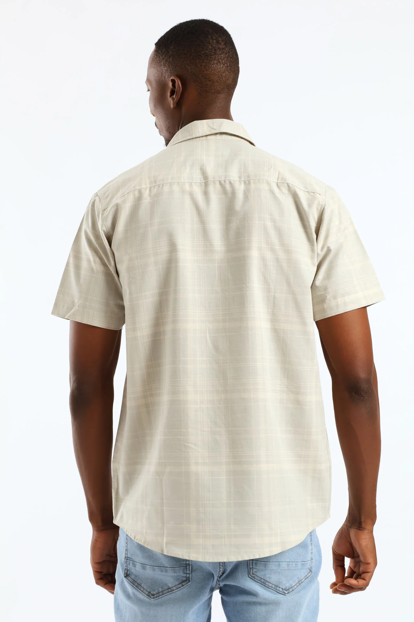 Surf Int Check Resort Shirt - Stone - Image 4