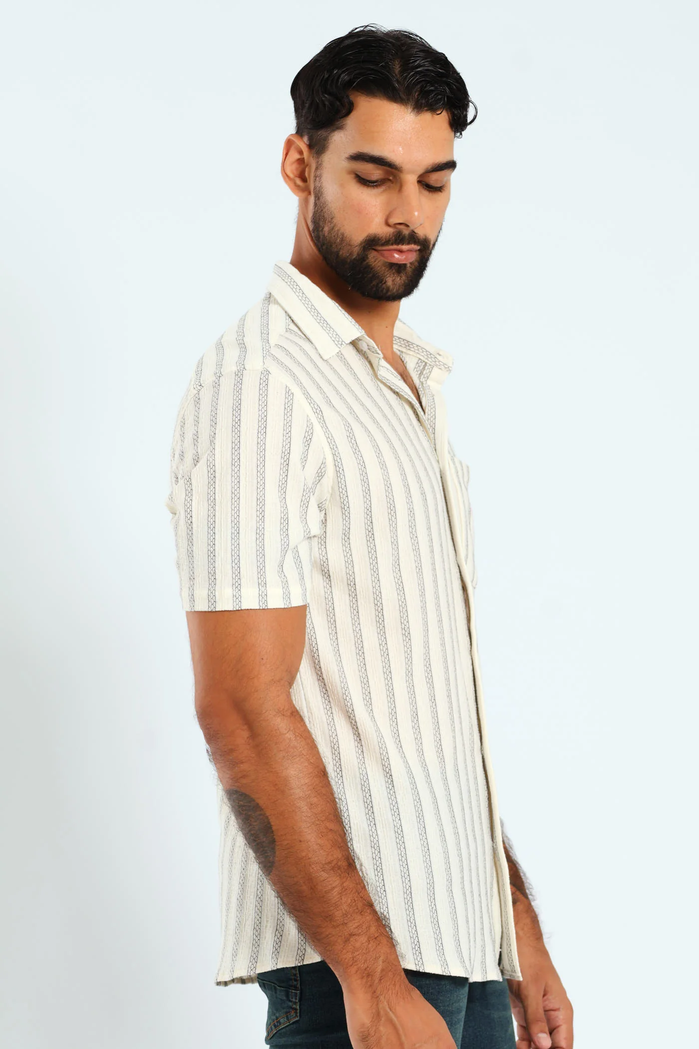 Surf Int Stripe Shirt - Ecru - Image 5