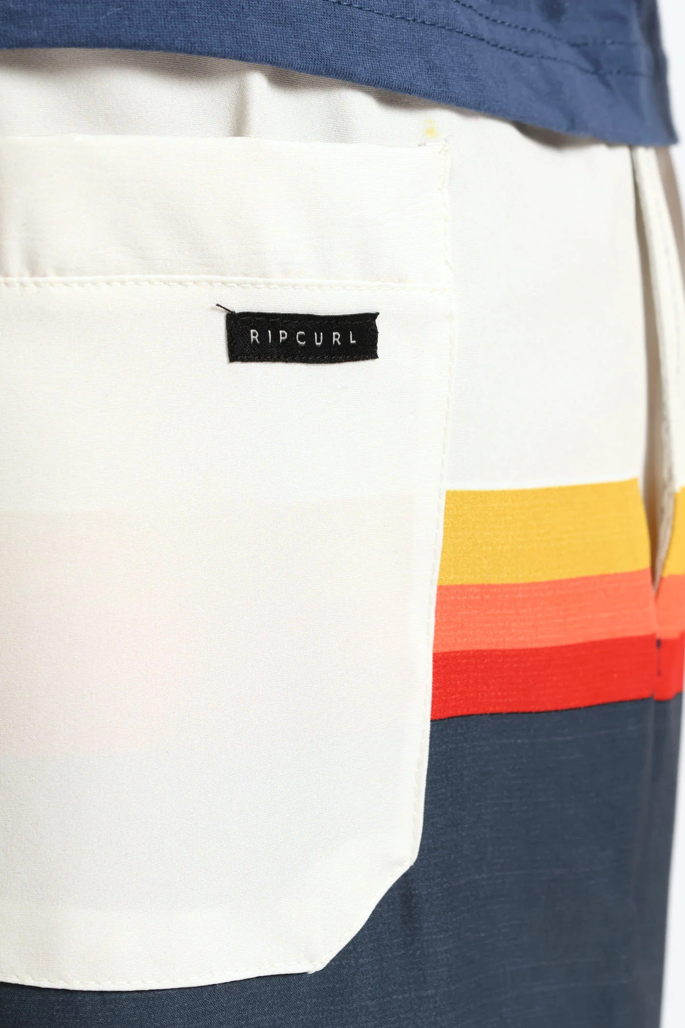 Surf Revival Stripe Volley Short - White/Navy - Image 6