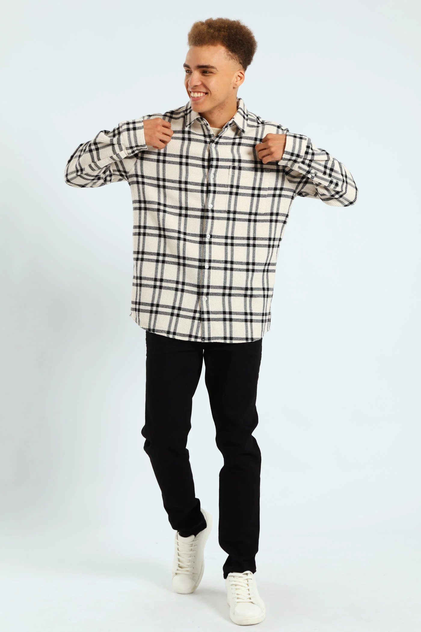 Surface Int Check Shirt - Stone - Image 5