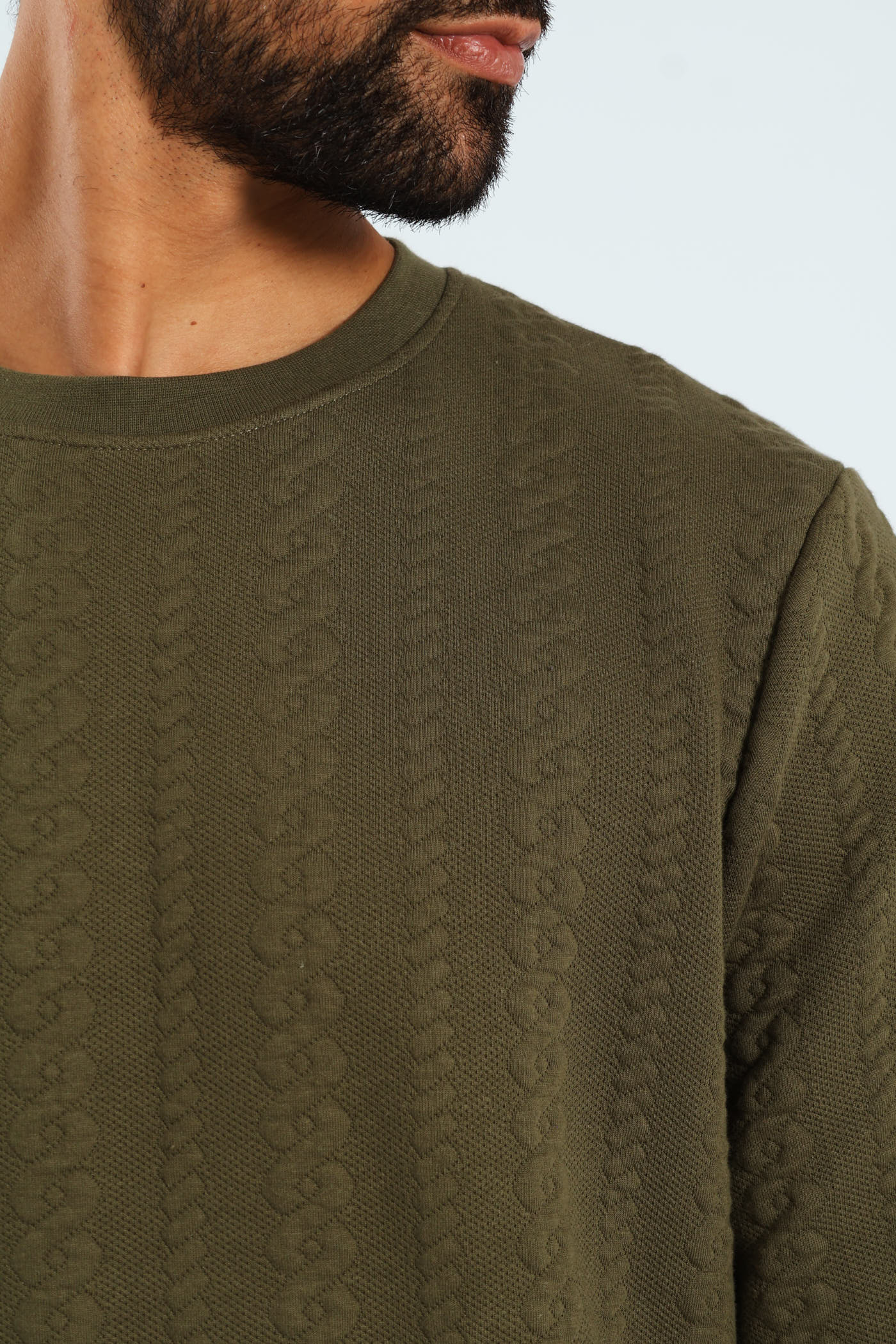 Surface Interest Crew Sweat Top - Fatigue - Image 4