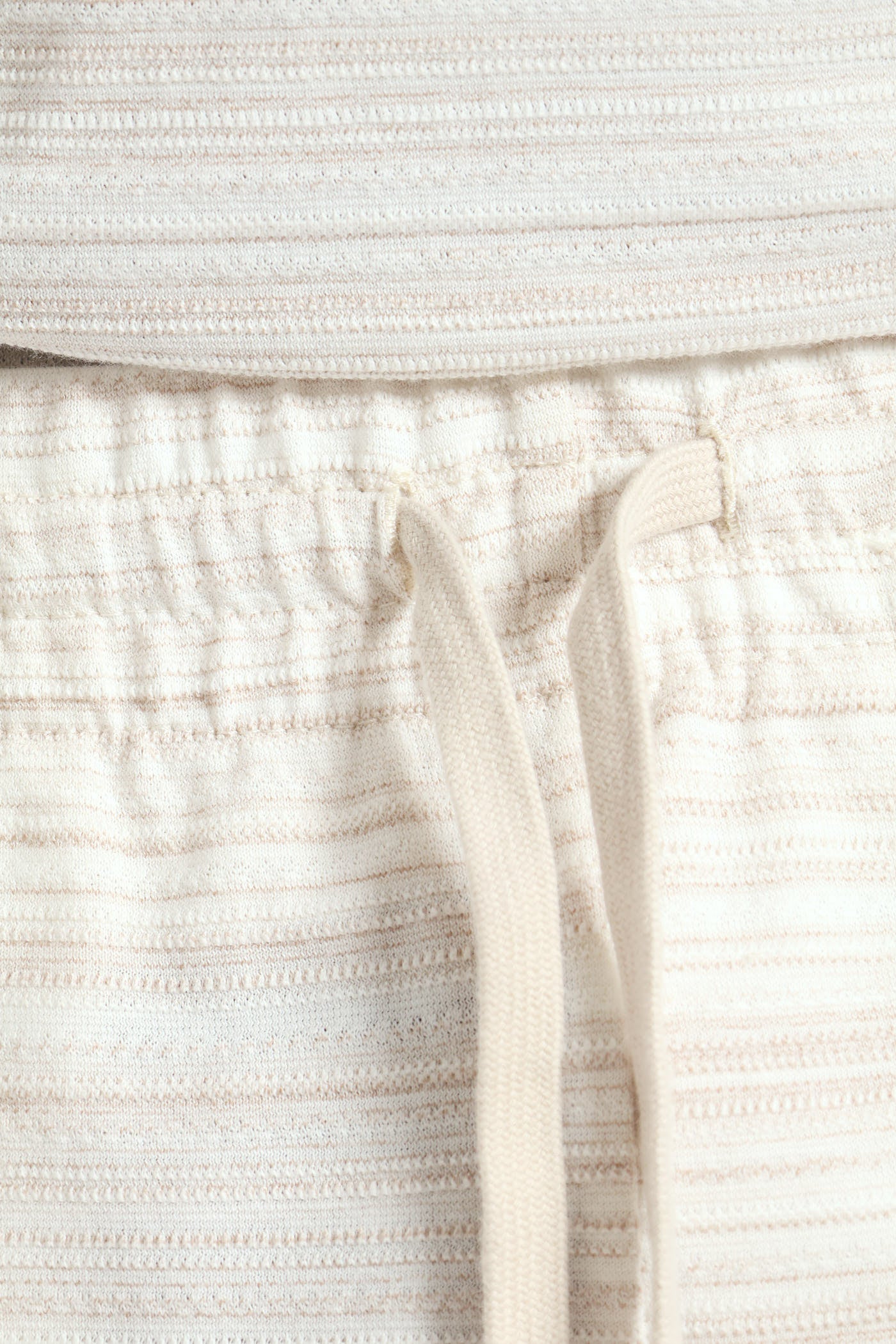 Surface Interest Tee & Shorts PJ Set - Beige - Image 5