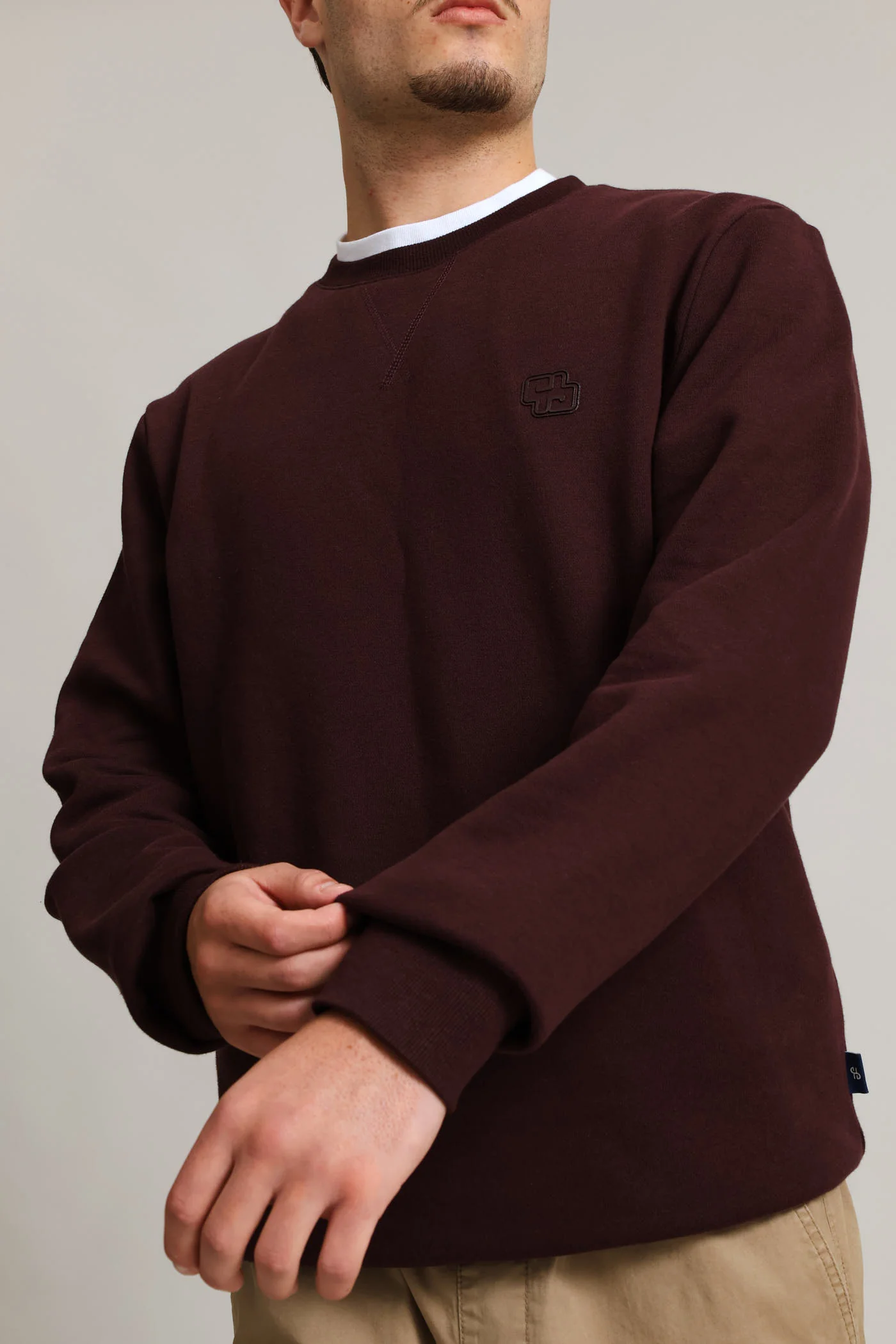 Sweat Crew Top - Burgundy - Image 2