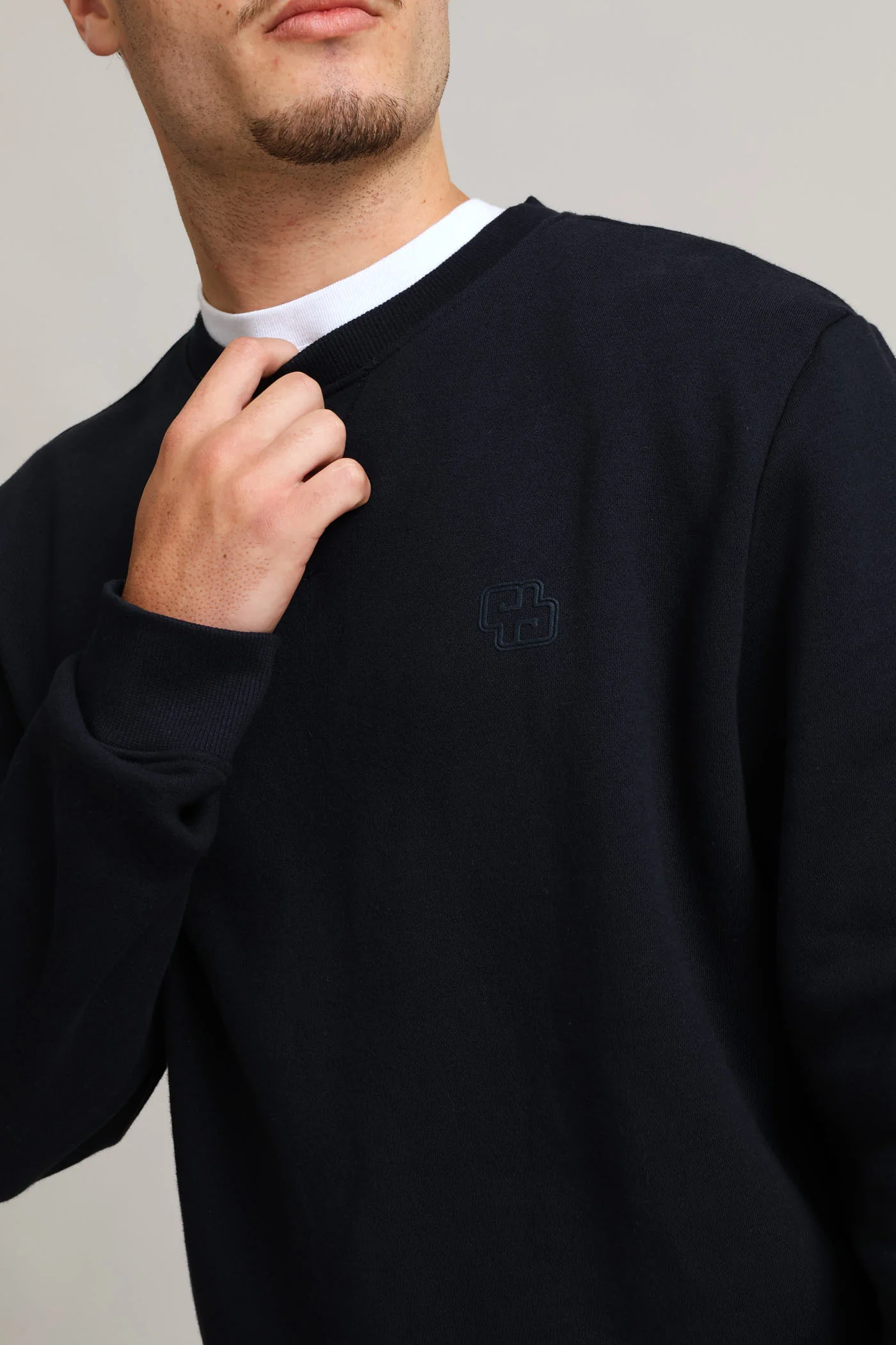 Sweat Crew Top - Navy - Image 2