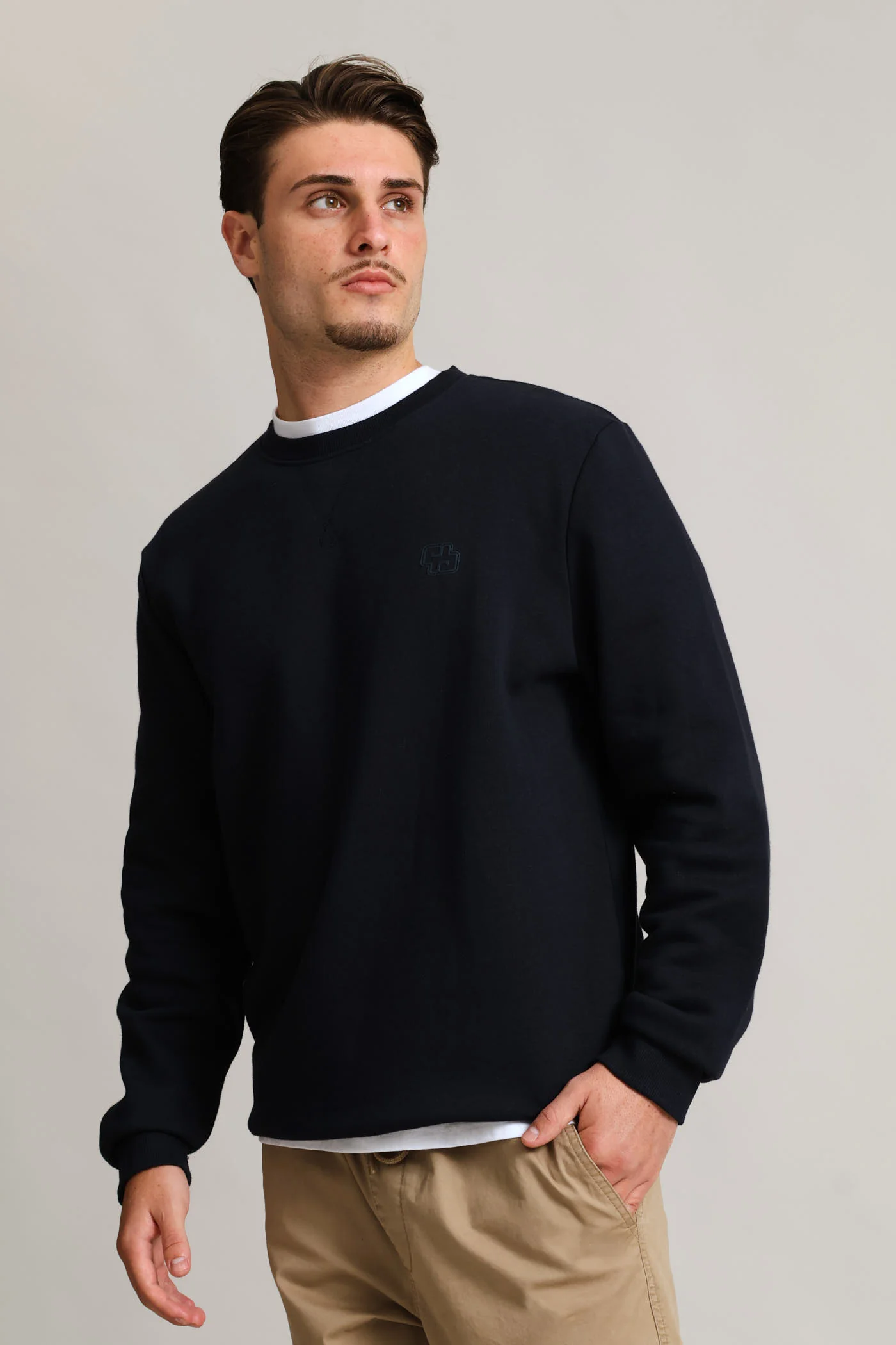 Sweat Crew Top - Navy - Image 3
