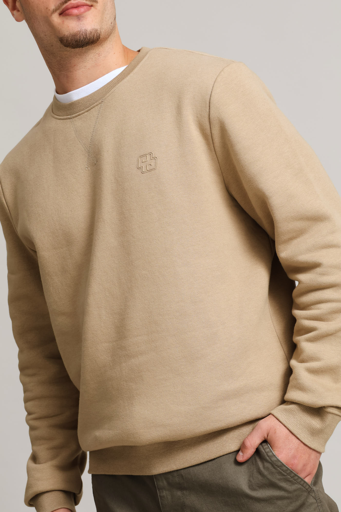 Sweat Crew Top - Taupe - Image 2