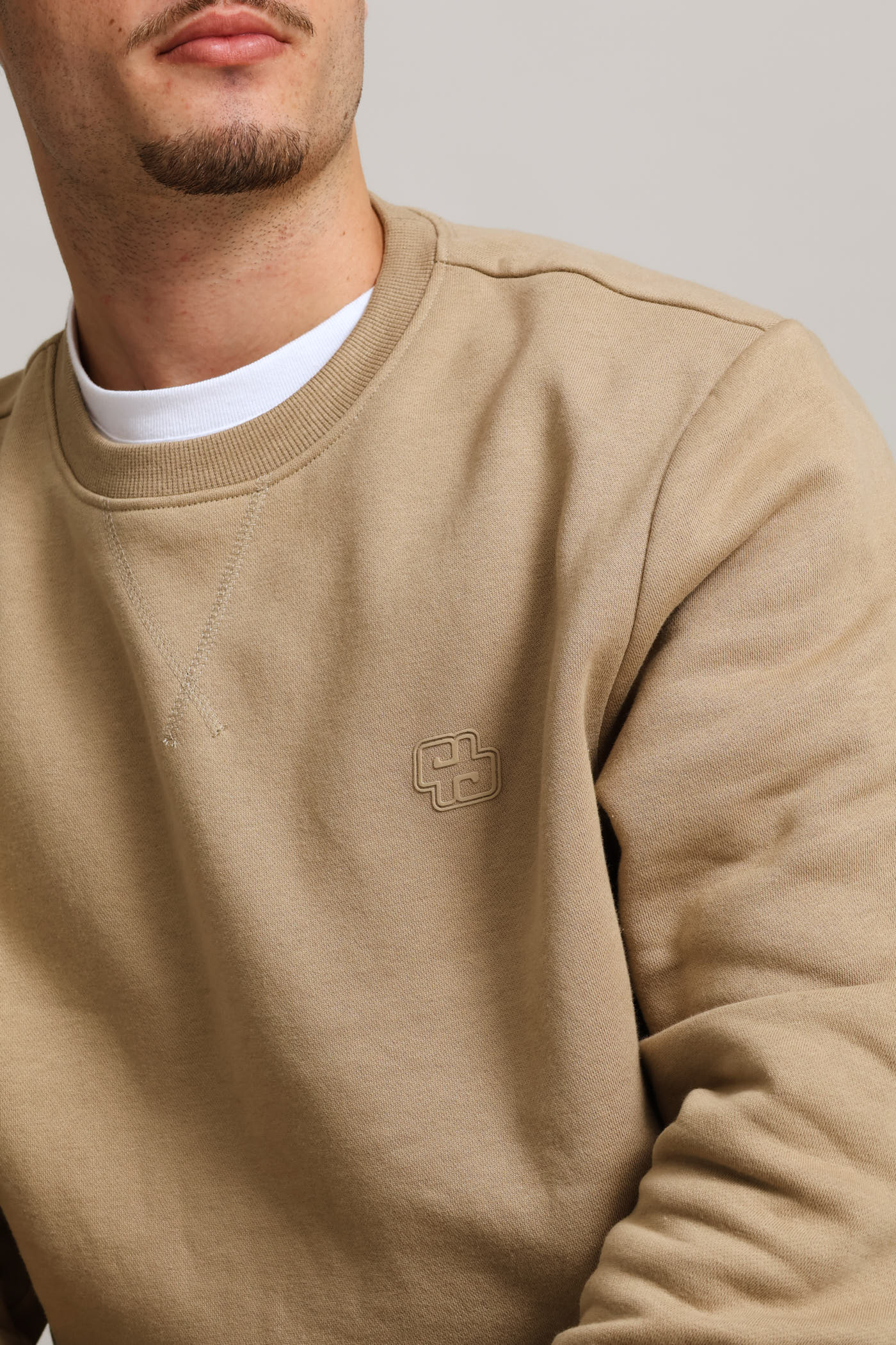 Sweat Crew Top - Taupe - Image 3